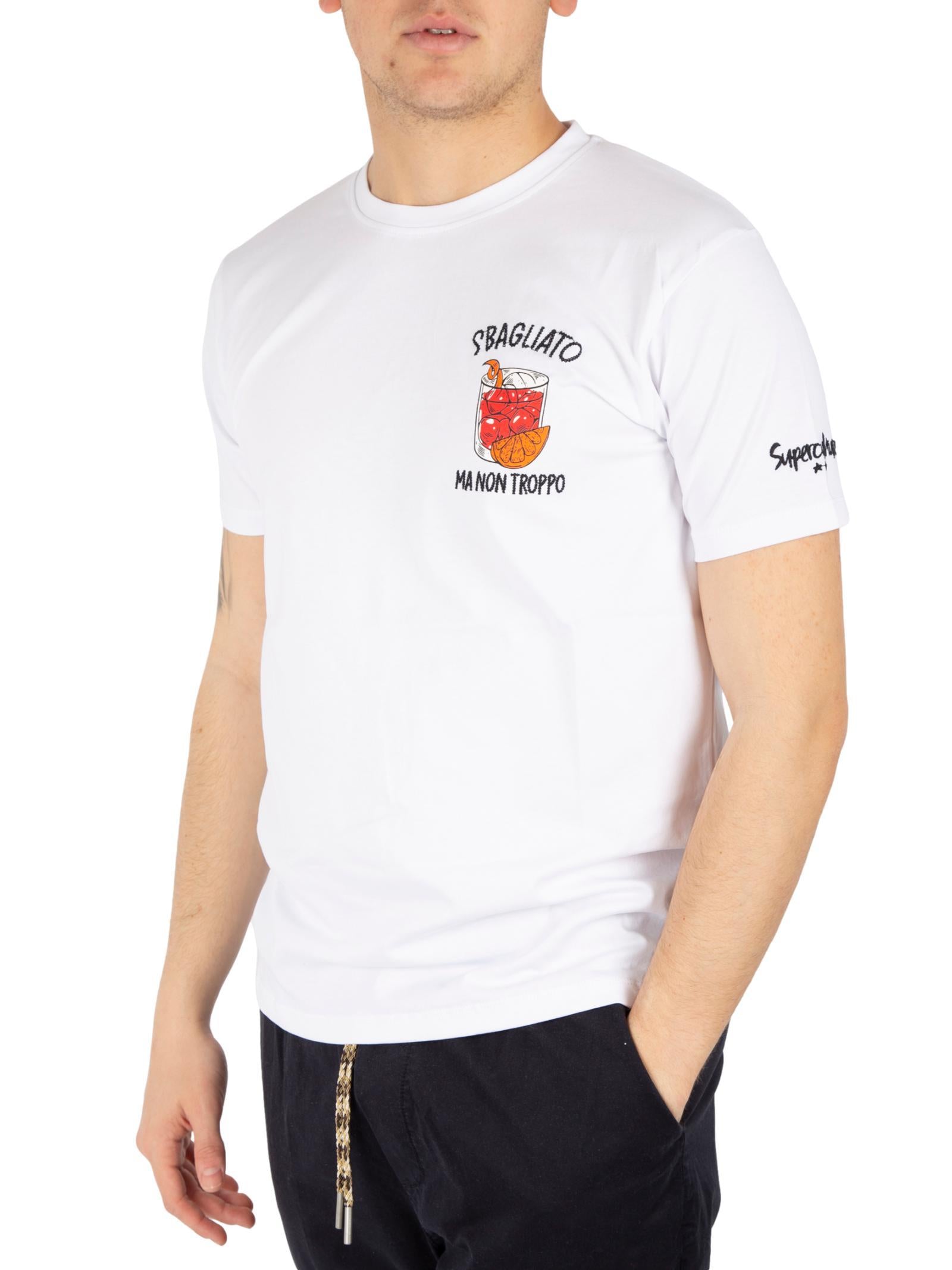 T-shirt Superculture Bianco sbagliato ma non troppo A1117 BIANCO SUPERCULTURE 