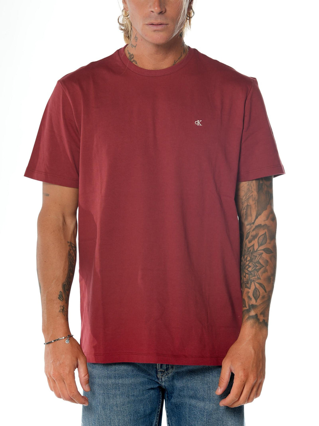 T-shirt Calvin Klein Rosso Classic monogram LV04RD254G XWJ CALVIN KLEIN 