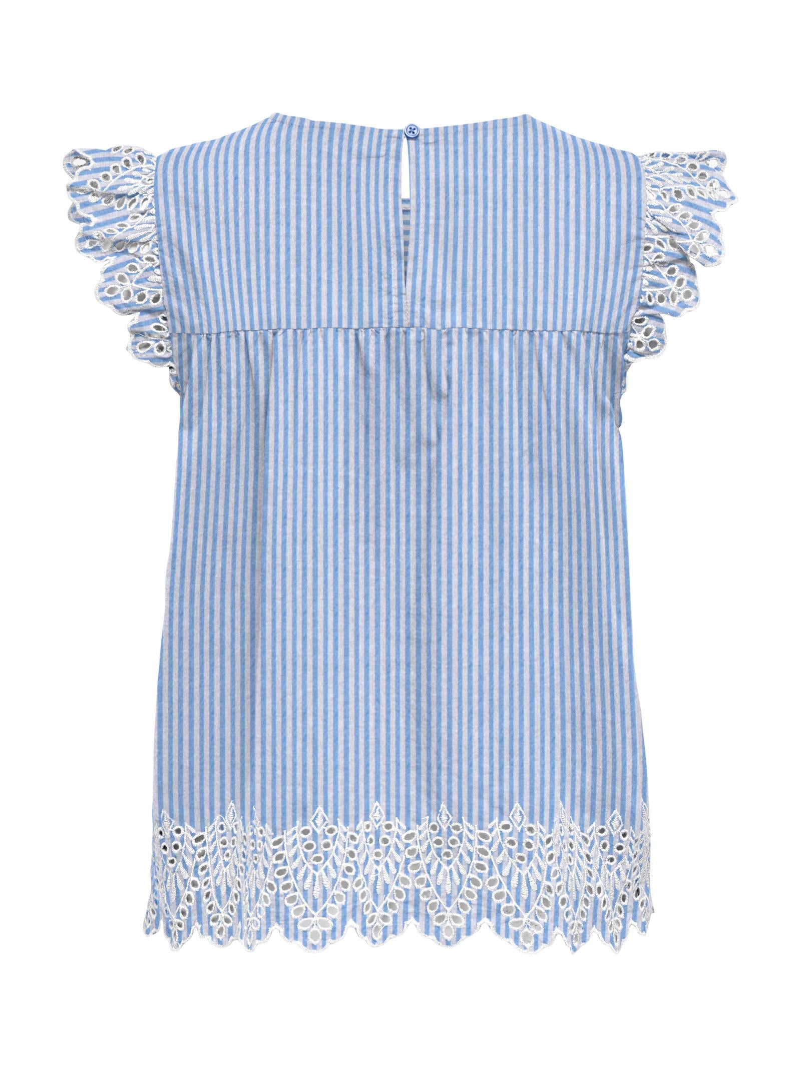 T-shirt Only Bianco riga Tulum sangallo 15367431 /Serenity ONLY 