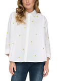 Camicia Only Bianco Lina polsini ampi 15283743 /Lemon Bright ONLY 