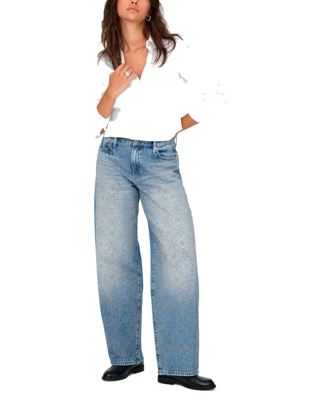 Jeans Only Gianna Medium Blue con strass 15362588 /Light Medium Blue Denim ONLY 