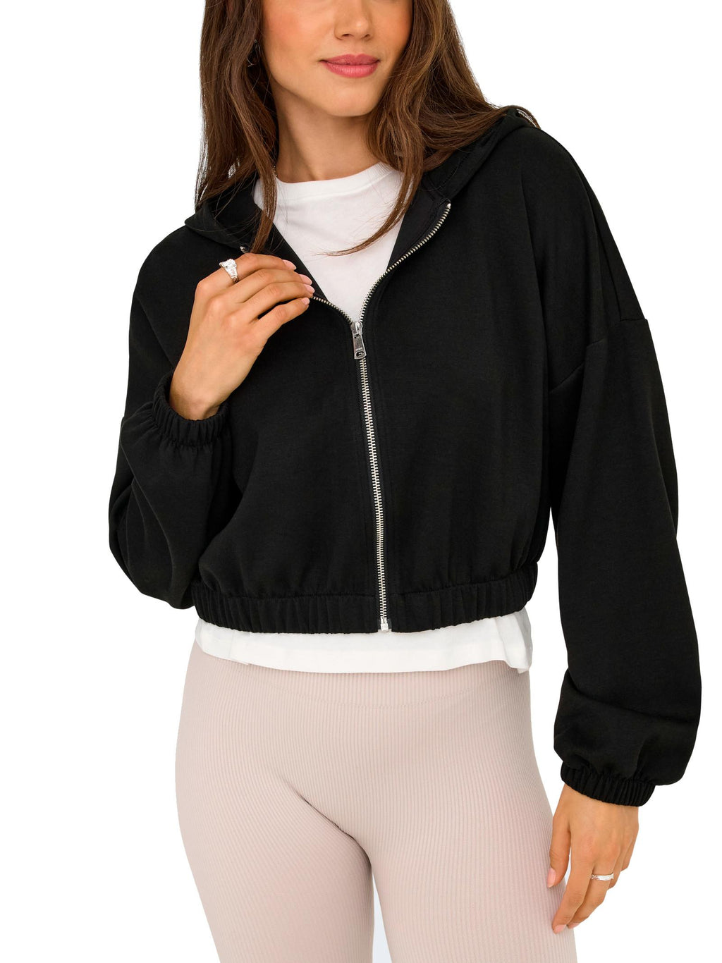 Felpa Only Scarlett Nero con zip 15346449 /Black ONLY 
