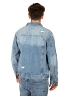 Giubbotto Gianni Lupo strappi Medium Blue Denim GL6354Q Medium Blue Denim GIANNI LUPO 