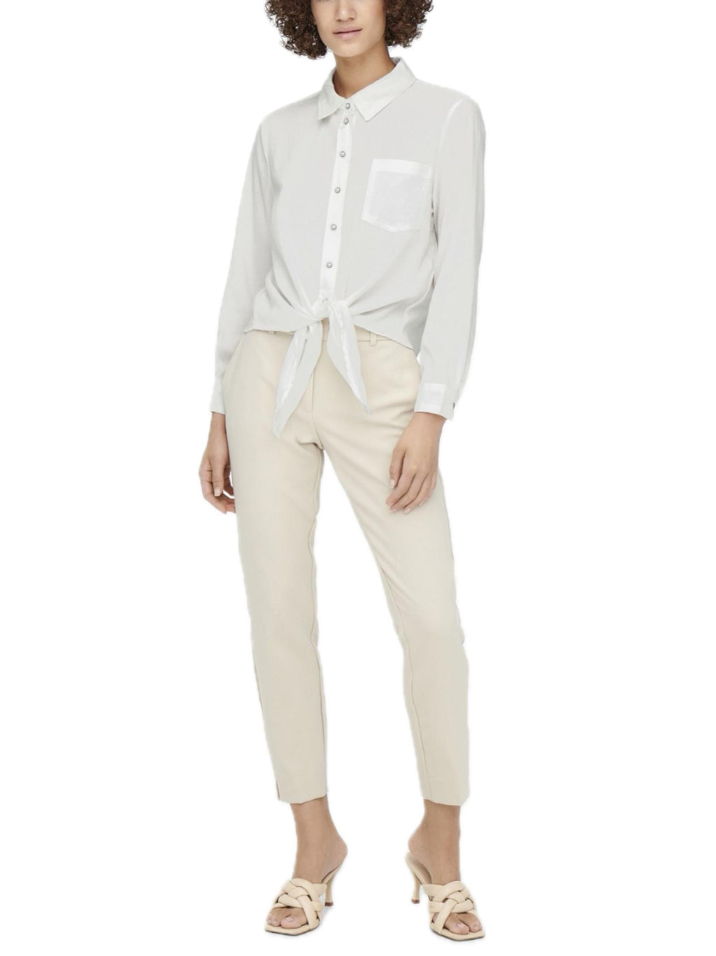 Camicia Only Bianco Lece annodata 15195910 /Cloud Dancer ONLY 