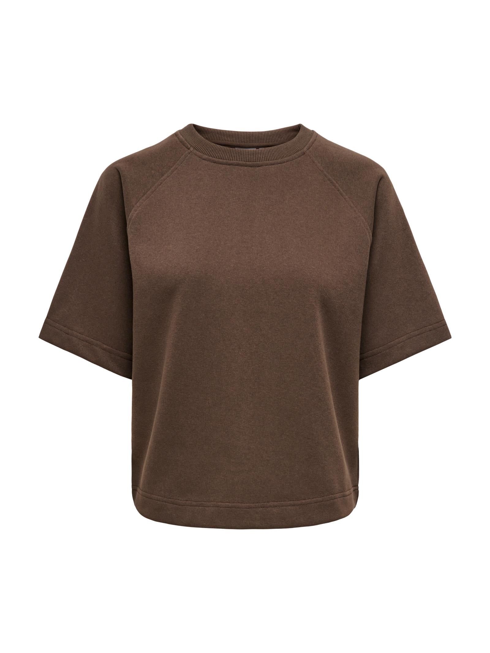 T-shirt Only Ofelia Marrone in tessuto felpato 15377588 /Bracken ONLY 