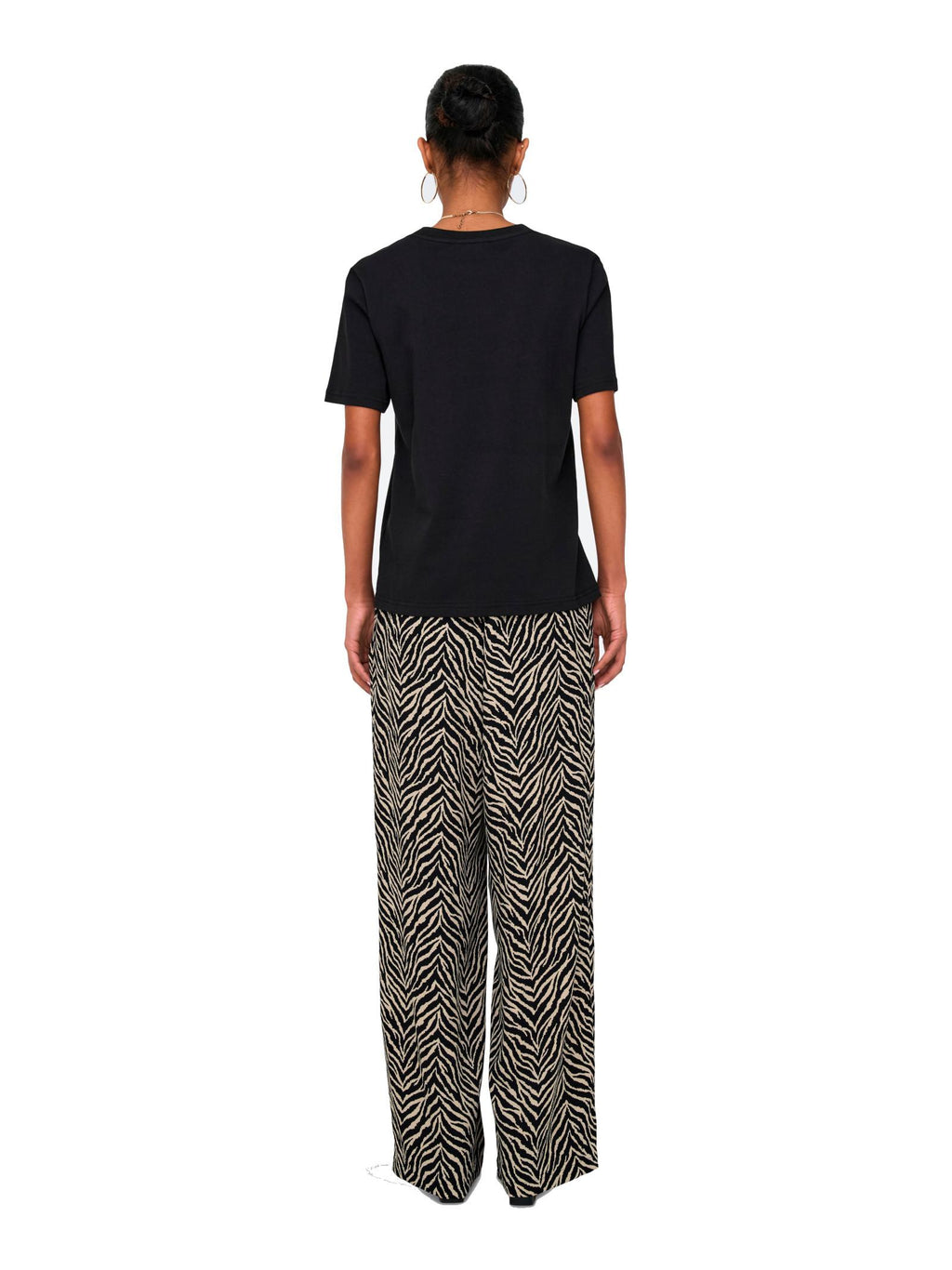 Pantalone Only Katty Nero Beige fantasia 15341492 /Black ONLY 