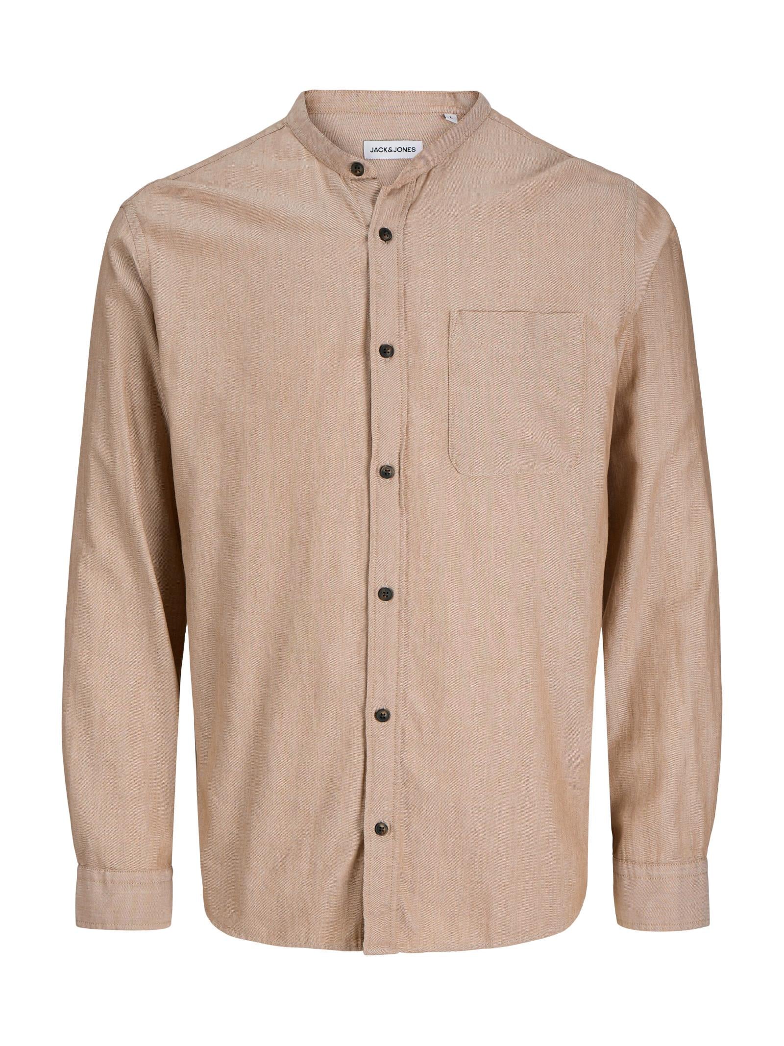Camicia Jack & Jones Band Beige manica lunga 12278418 /Oatmeal JACK & JONES 