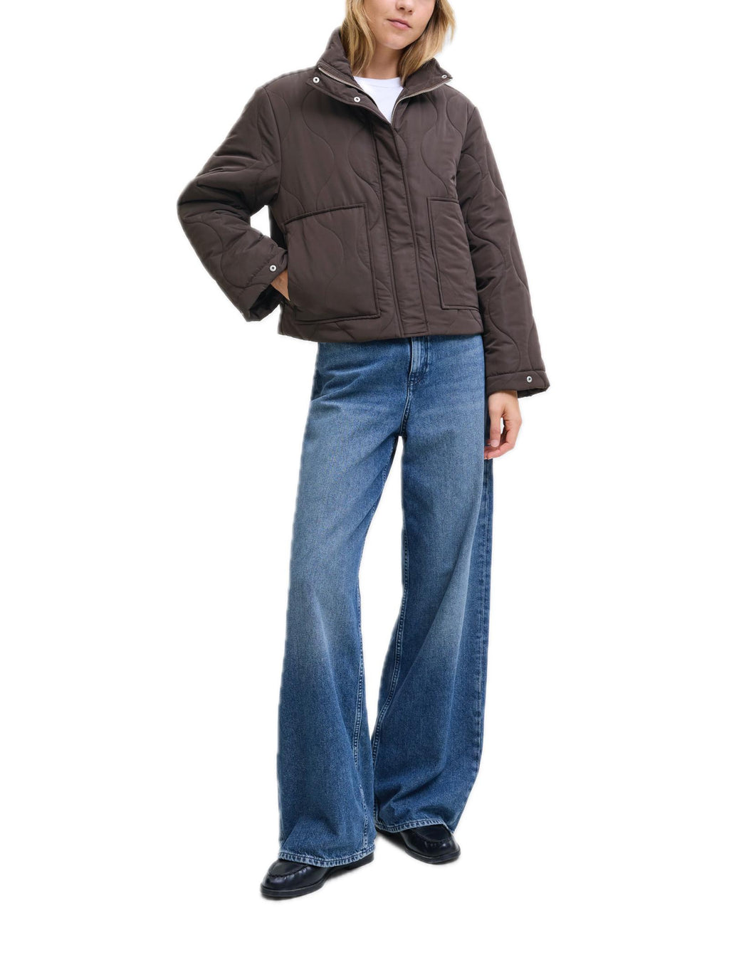 Giubbotto JJXX Serena Marrone collo alto 12278850 /bracken JJXX 