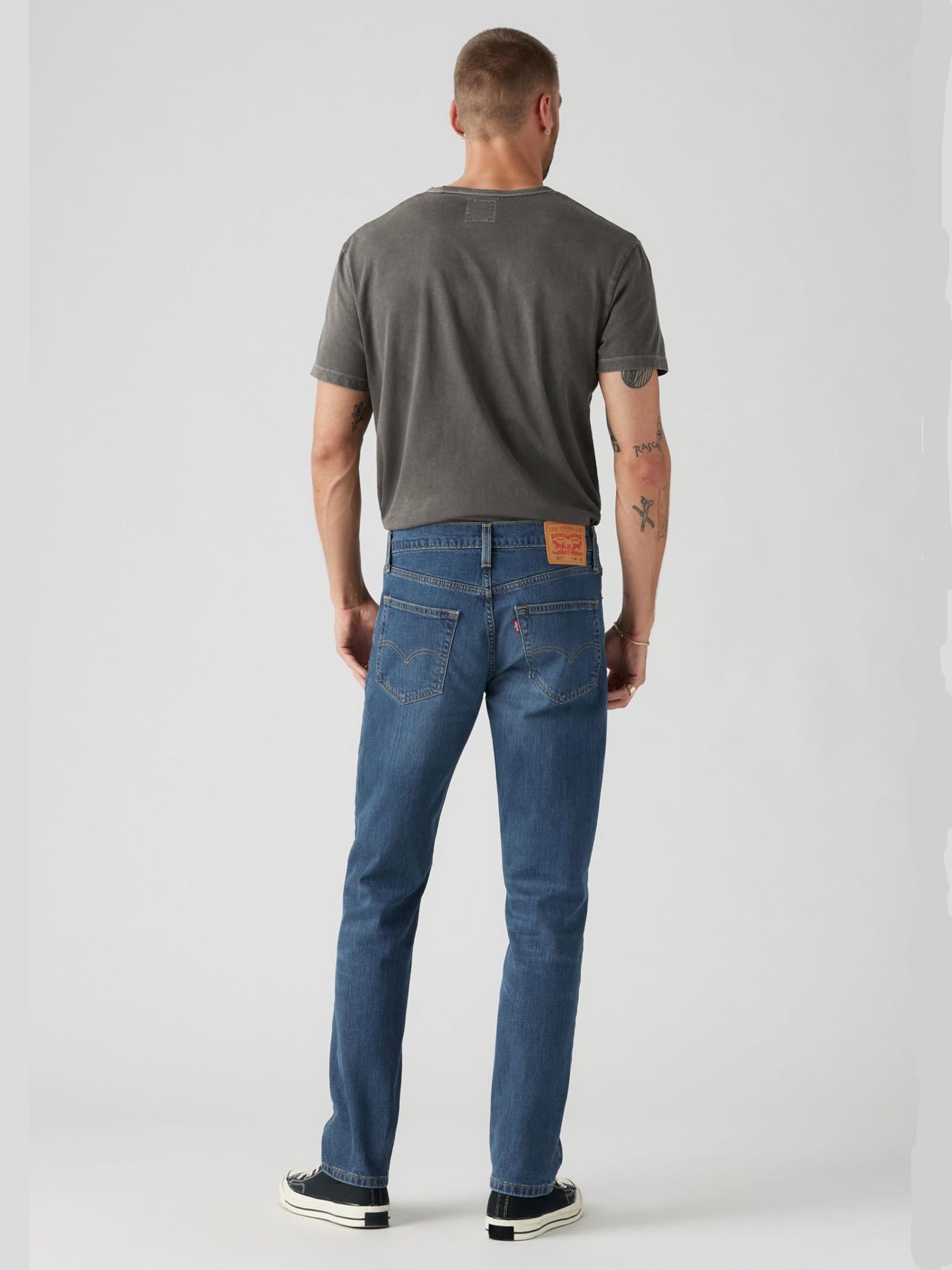 Jeans Levi's® 511 Throttle Medium Blue Denim Slim Fit 045111163 Dark Indigo - Worn In LEVI'S® 