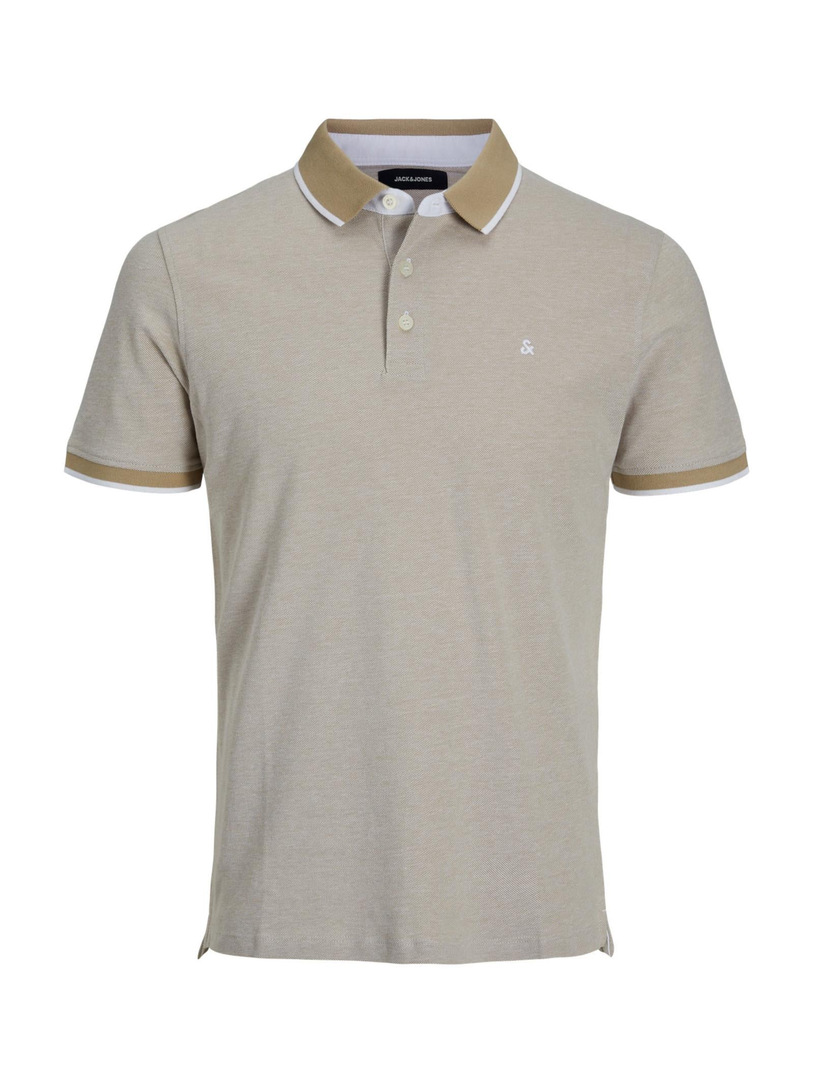 Polo Jack & Jones Paulos Beige slim fit in piquet 12136668 /Crockery JACK & JONES 