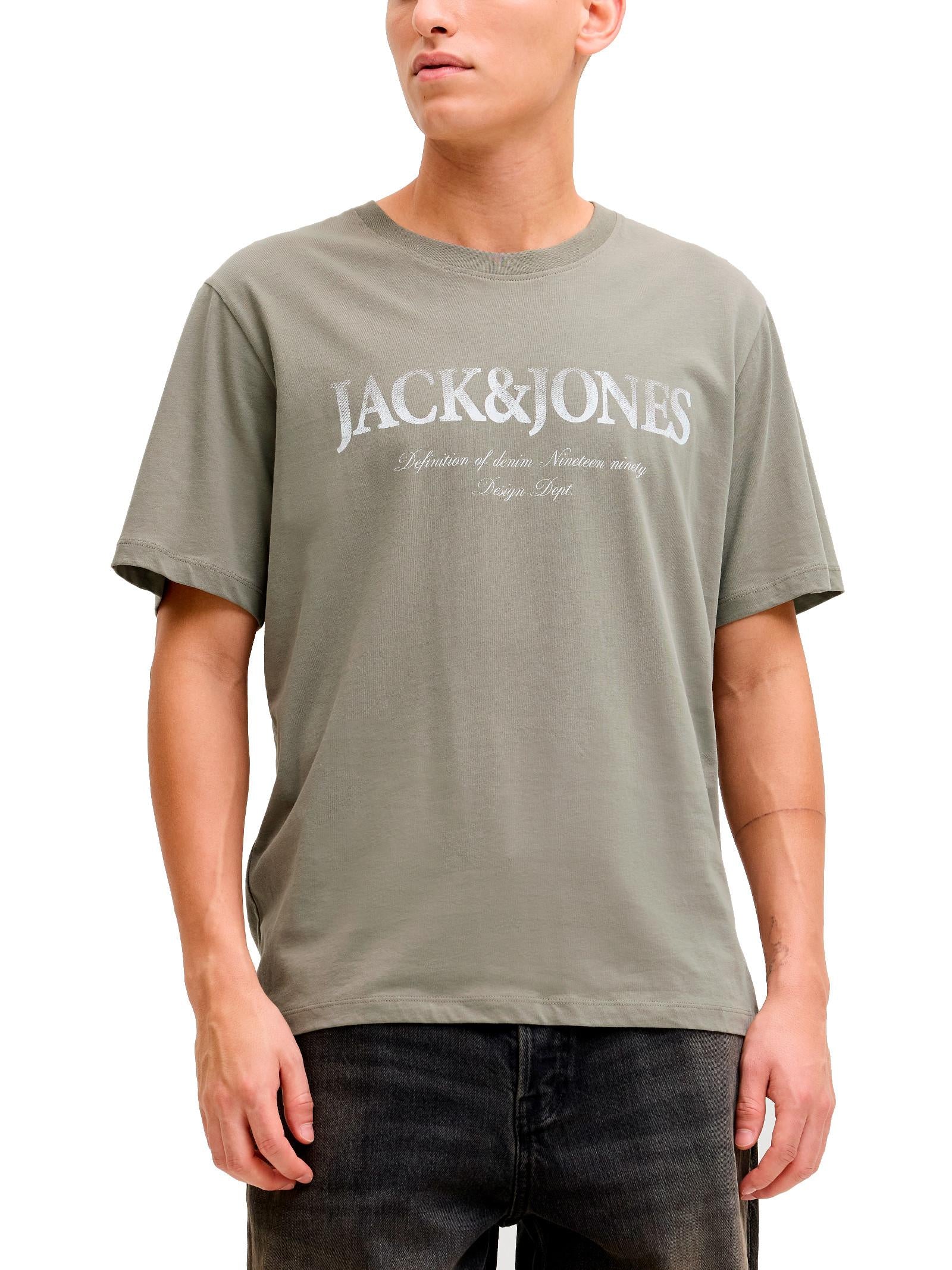T-shirt Jack & Jones Devin Verde con stampa 12290173 /Vetiver JACK & JONES 