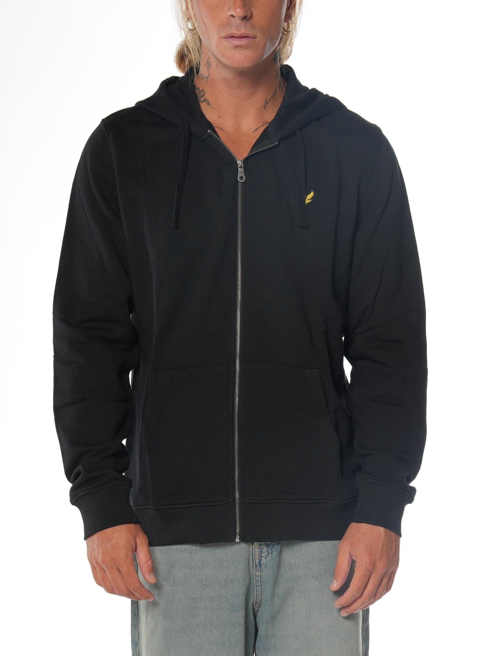 Felpa Lyle & Scott Nero cappuccio e zip ML420VOG JET BLACK LYLE & SCOTT 