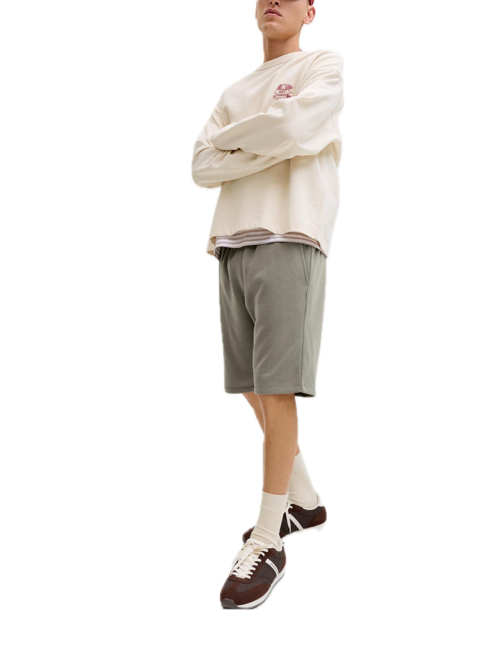 Bermuda Jack & Jones Gordon Verde in felpa 12249285 /Vetiver JACK & JONES 