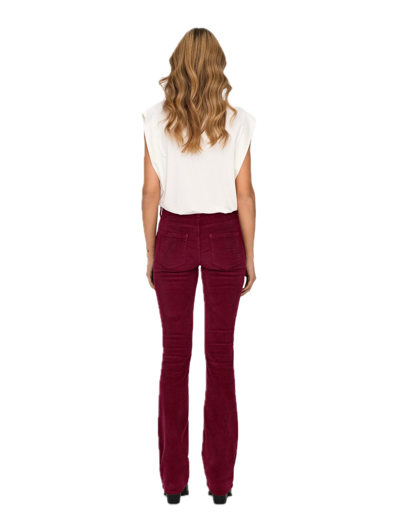 Pantalone Only Mary Bordeaux Flared 15304256 /Cabernet ONLY 