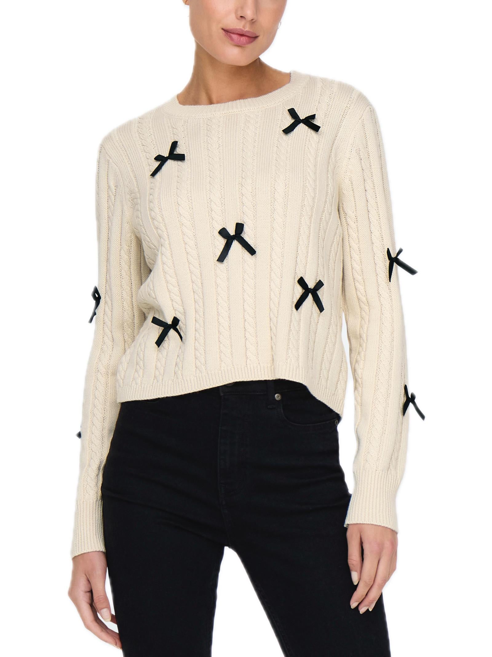 Maglia JDY Bow Crema con fiocchi 15344549 /Birch JDY 