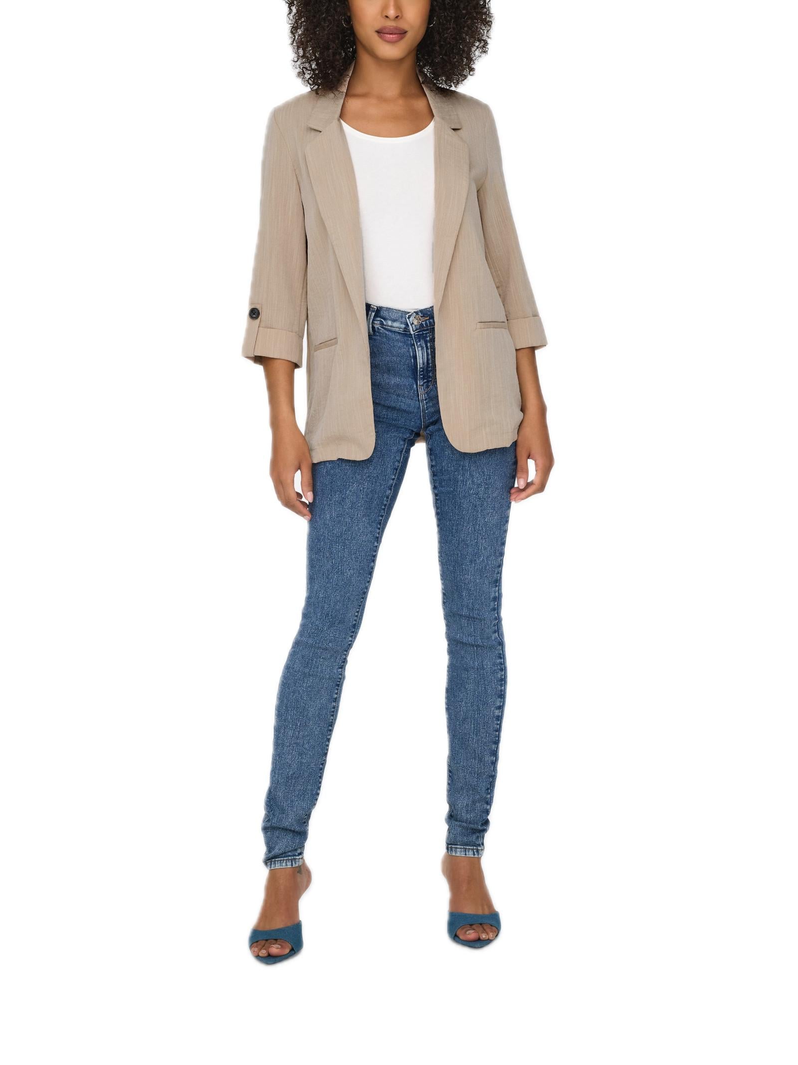 Blazer Only Marsa Beige con manica 3/4 15308084 /Safari ONLY 