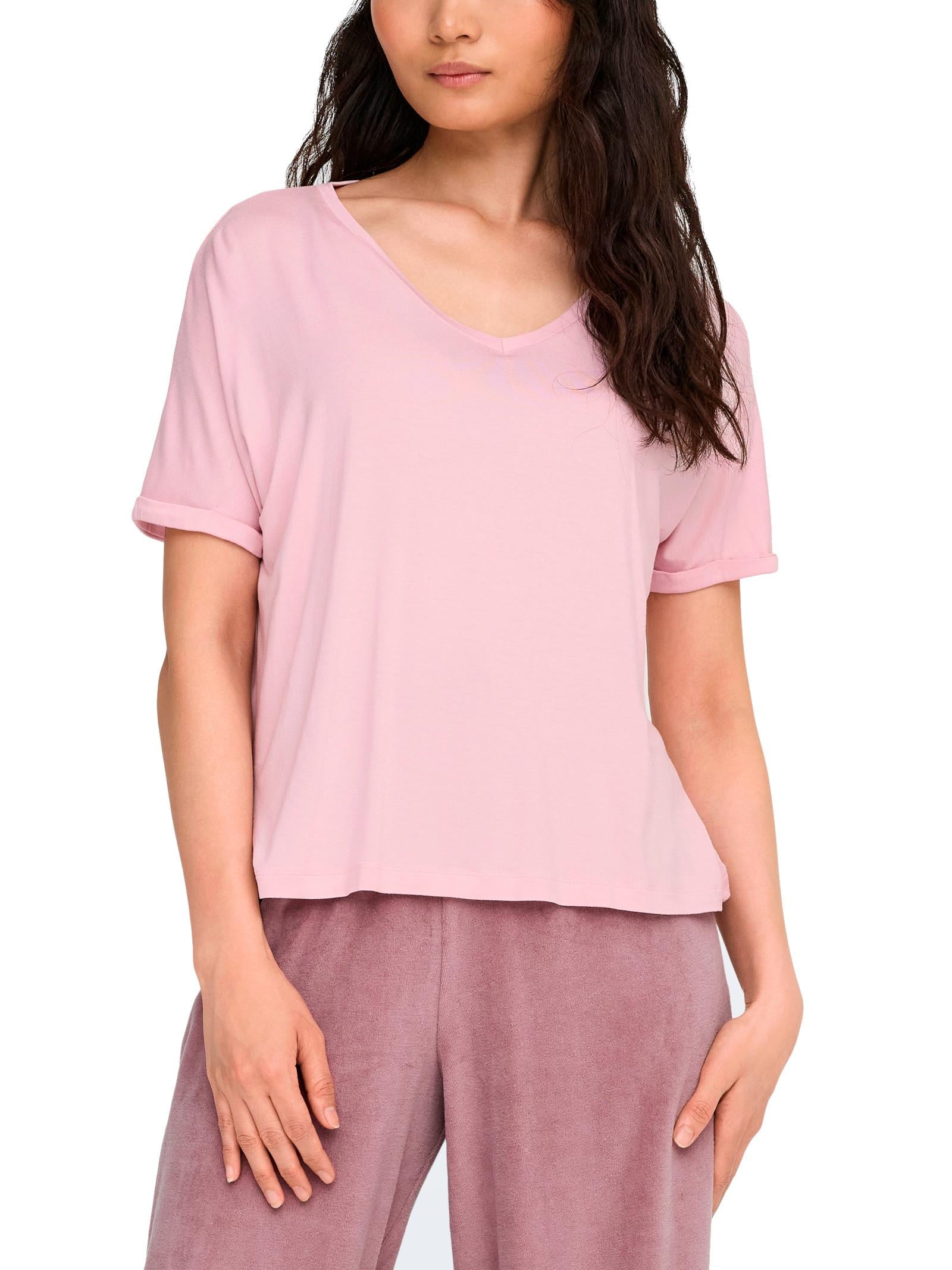T-shirt JDY Sissy Rosa con scollo a V 15364526 /Fragrant Lilac JDY 