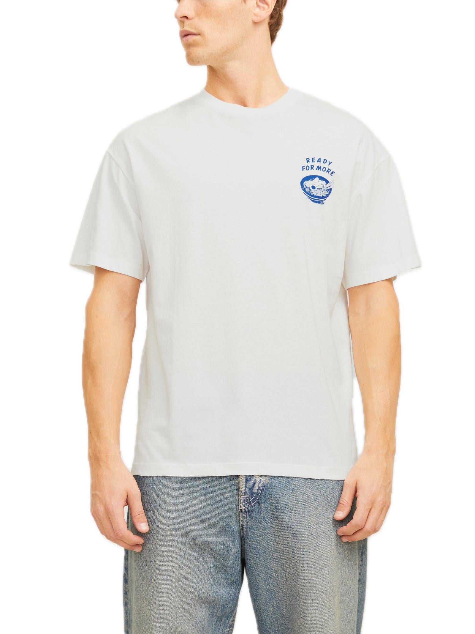 T-shirt Jack & Jones Charge Bianco stampa 12269384 /Cloud Dancer JACK & JONES 