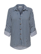 Camicia JDY Blu bianco Laurel maniche 3/4 15329311 /Sky Captain JDY 