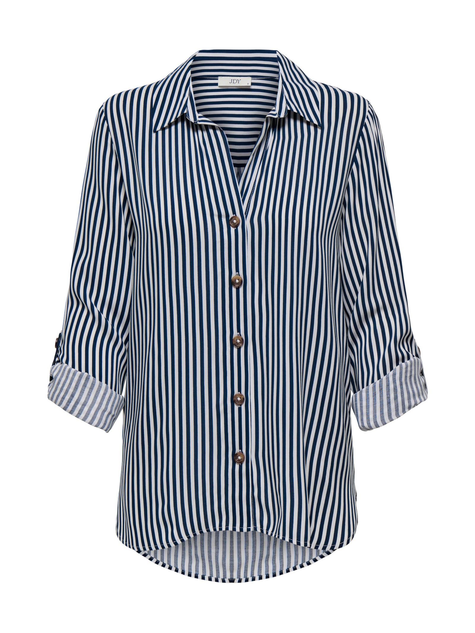Camicia JDY Blu bianco Laurel maniche 3/4 15329311 /Sky Captain JDY 