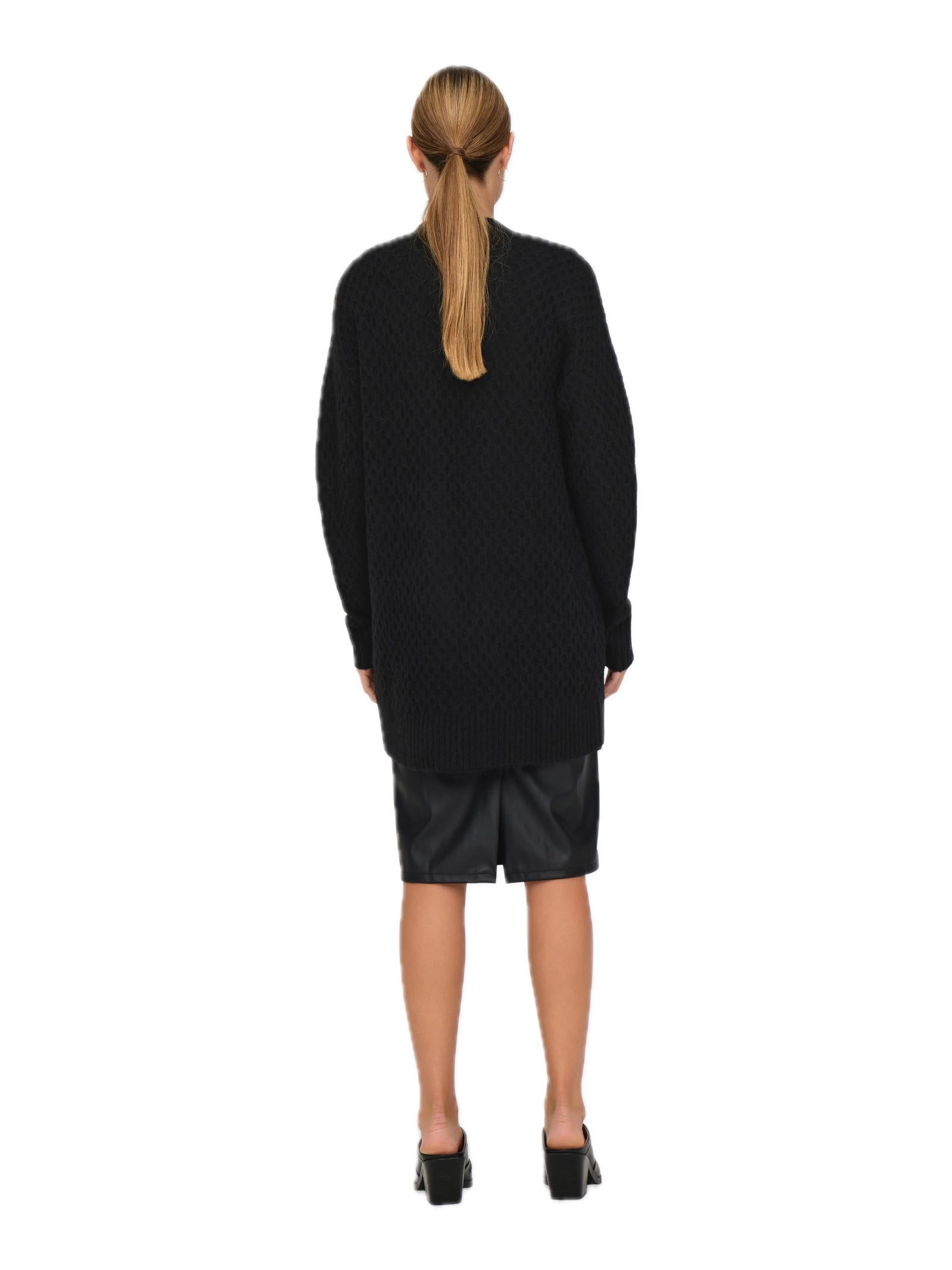 Cardigan Jacqueline De Yong Bigum Nero lungo 15328358 /Black JDY 