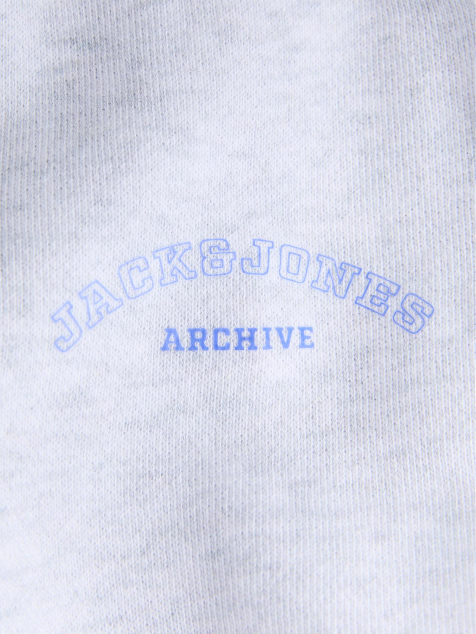 Pantalone Jack & Jones Gordon Grigio con polsini 12289724 /White Melange JACK & JONES 