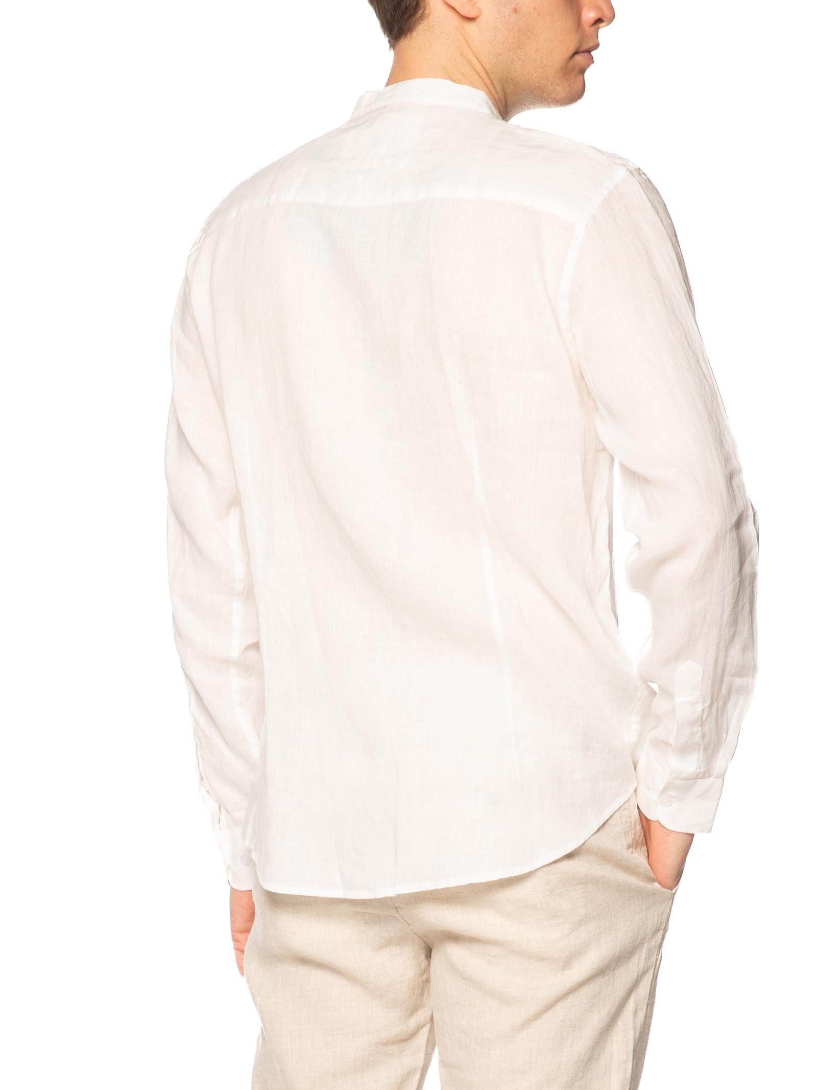 Camcia Gianni Lupo Bianco coreana lino GL7620S WHITE GIANNI LUPO 