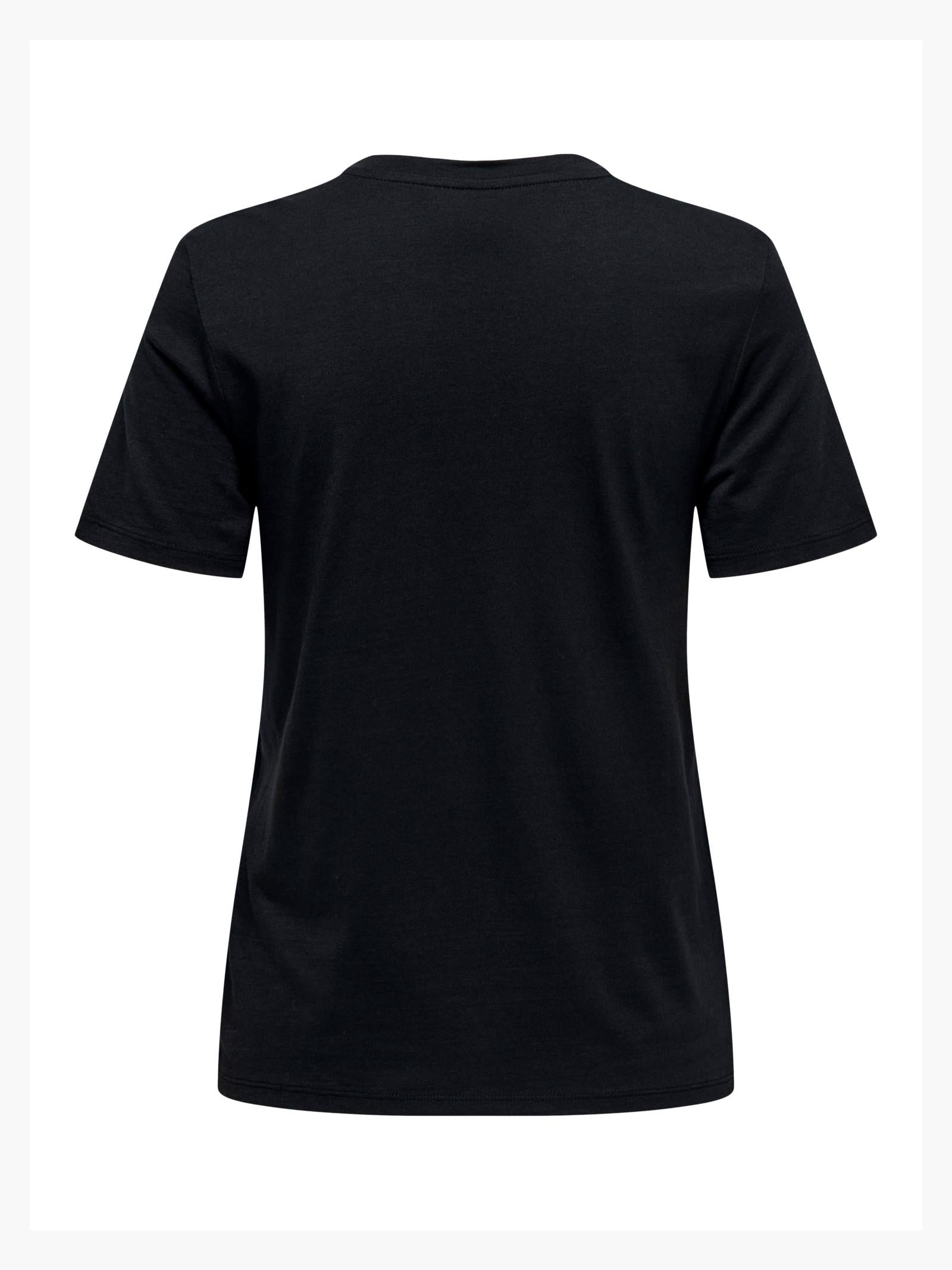 T-shirt Only Nero Parker con strass 15343568 /Black ONLY 