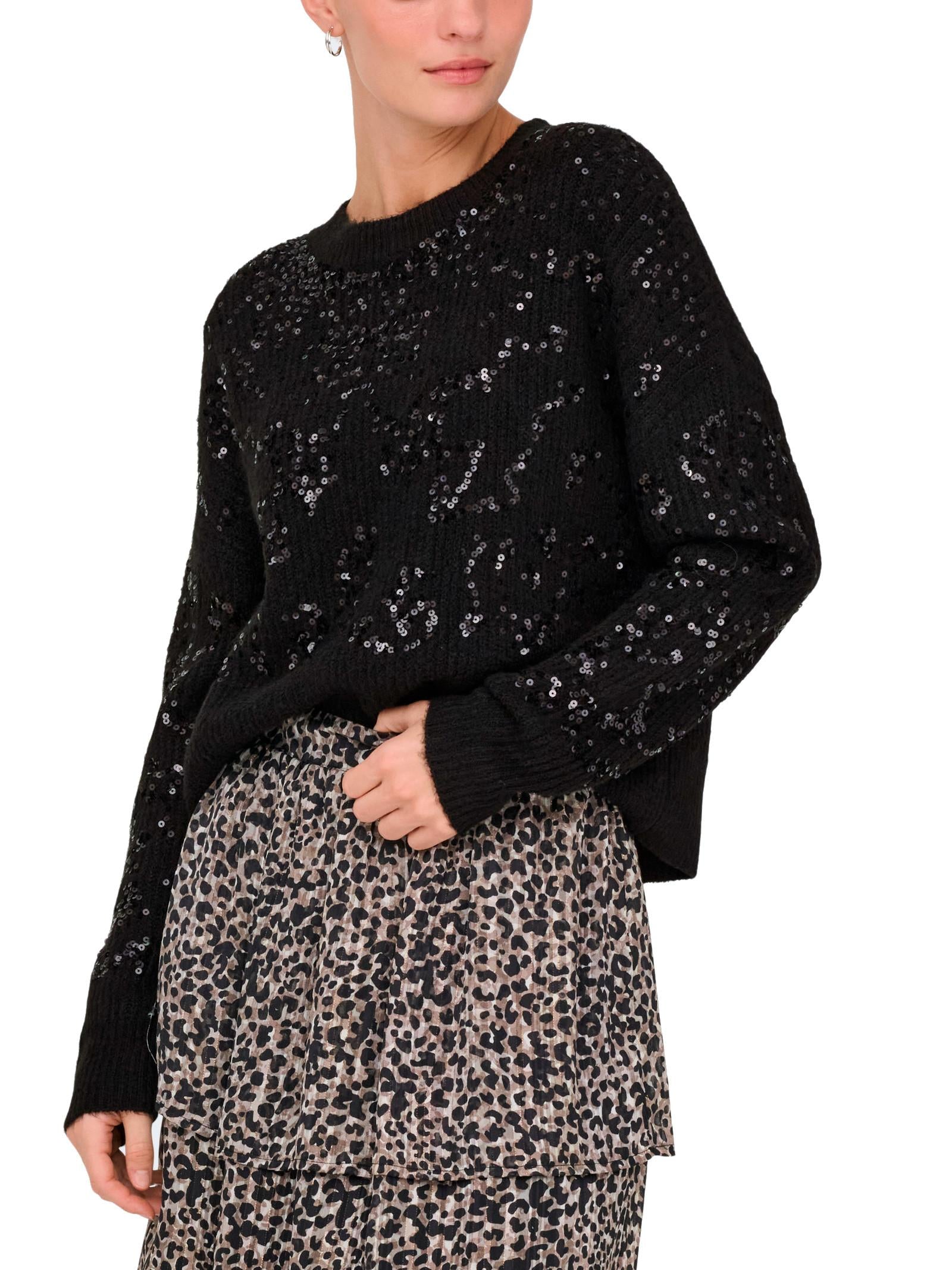 Maglia Only Alta Nero glitter 15353230 /Black ONLY 