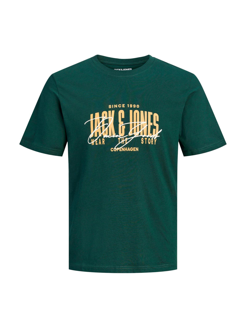 T-shirt Jack & Jones Aero Verde con stampa frontale 12298488 /Scarab JACK & JONES 