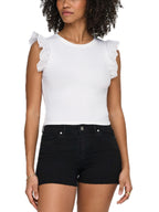 T-shirt Only Bianco Mathilda pizzo 15308890 /Cloud Dancer ONLY 