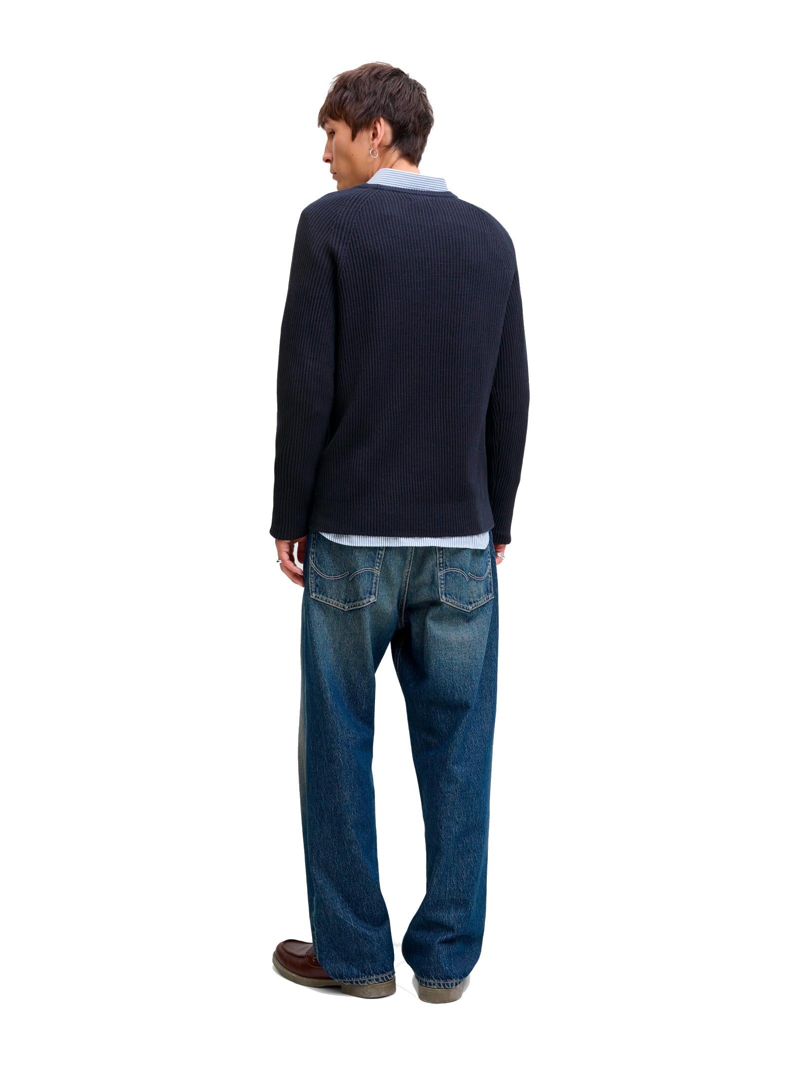 Maglia Jack & Jones Pannel Blu a costine 12278916 /Sky Captain JACK & JONES 