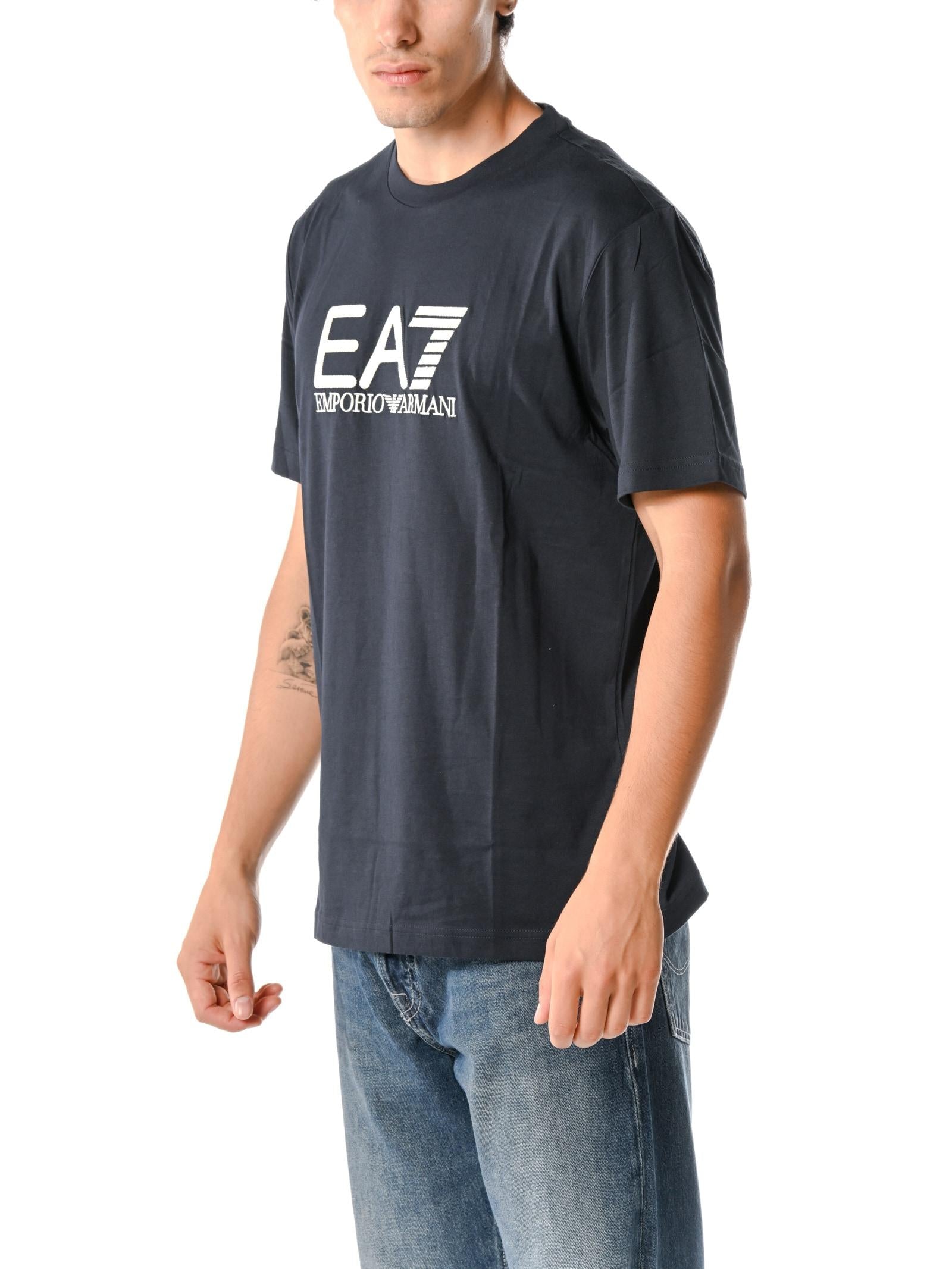 T-shirt Emporio Armani Blu logo grande 7M000898 MB332 EA7 