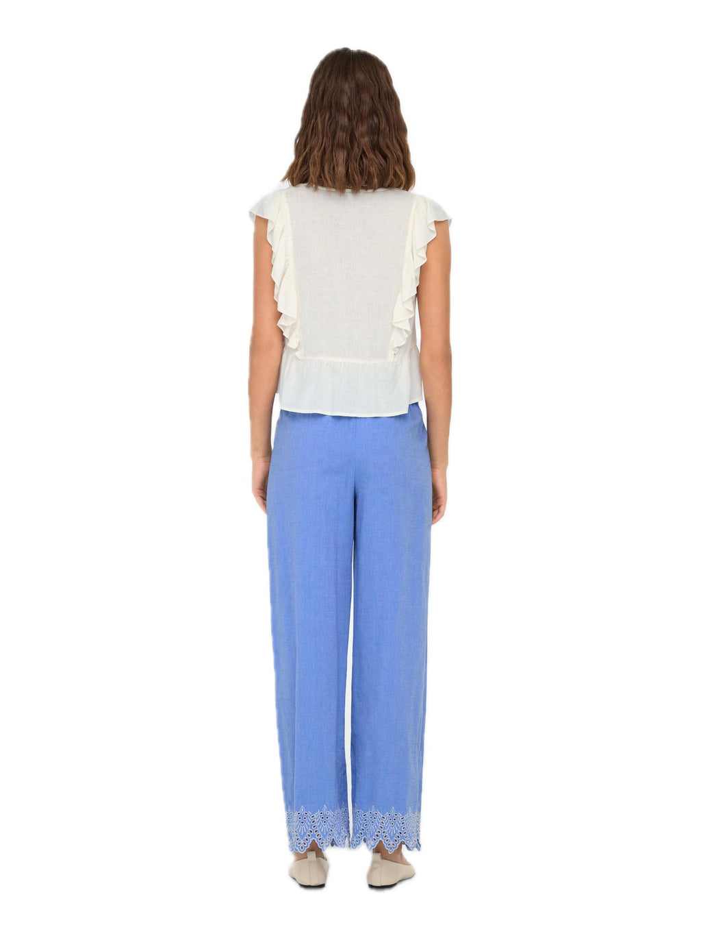 Pantalone Only Azzurro Paula sangallo 15343184 /Blue Bonnet ONLY 