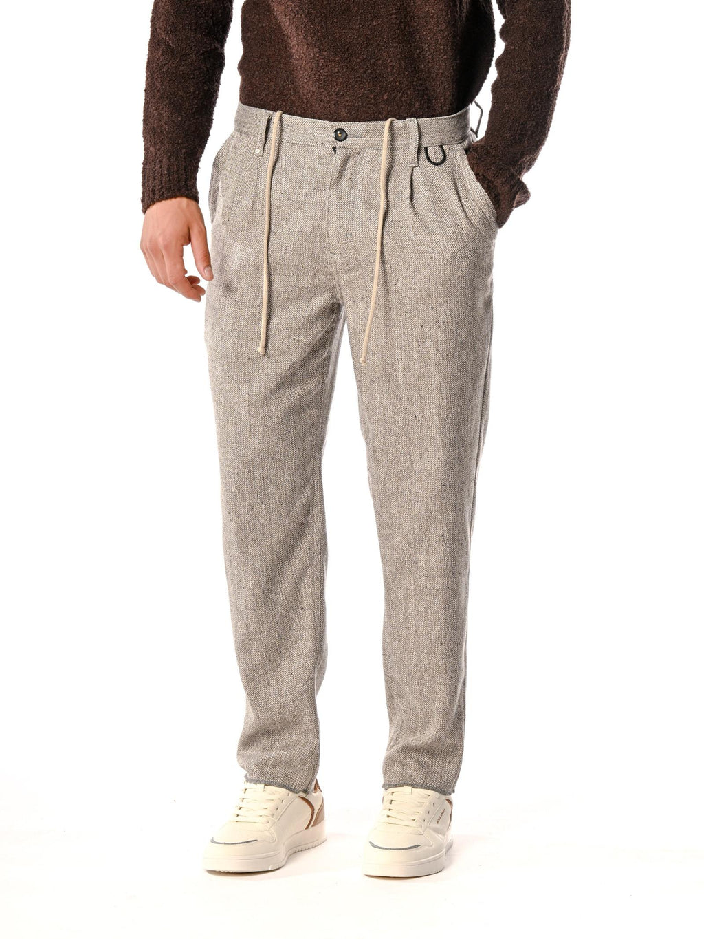 Pantalaccio Block Eleven Beige con coulisse e piences 10BL028 BEIGE BLOCK ELEVEN 