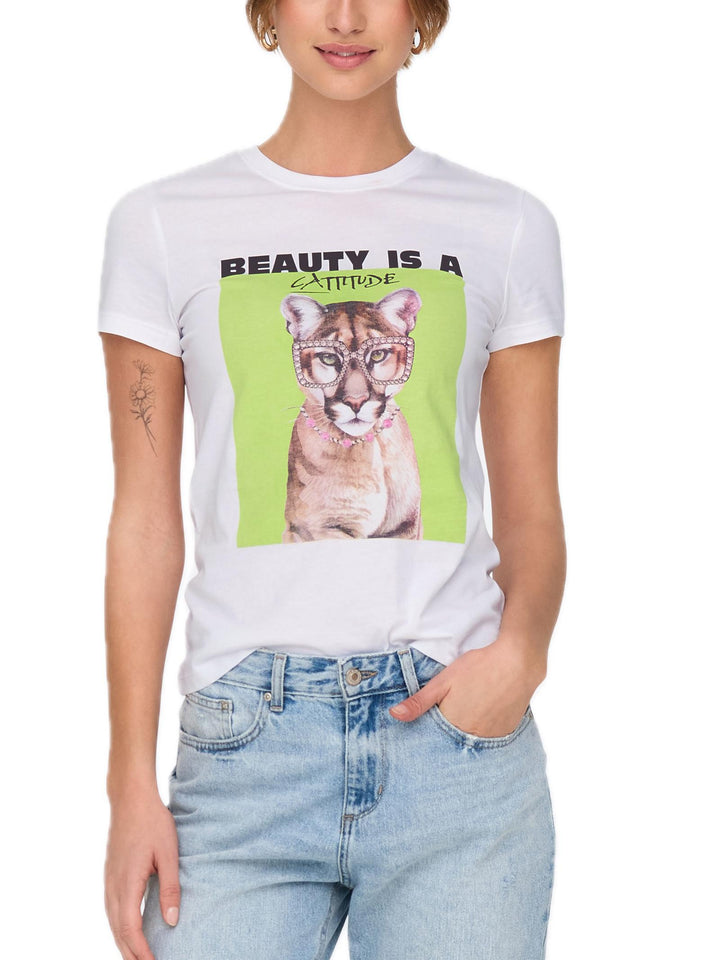 ONLY 15291975/Cattitude Bright White