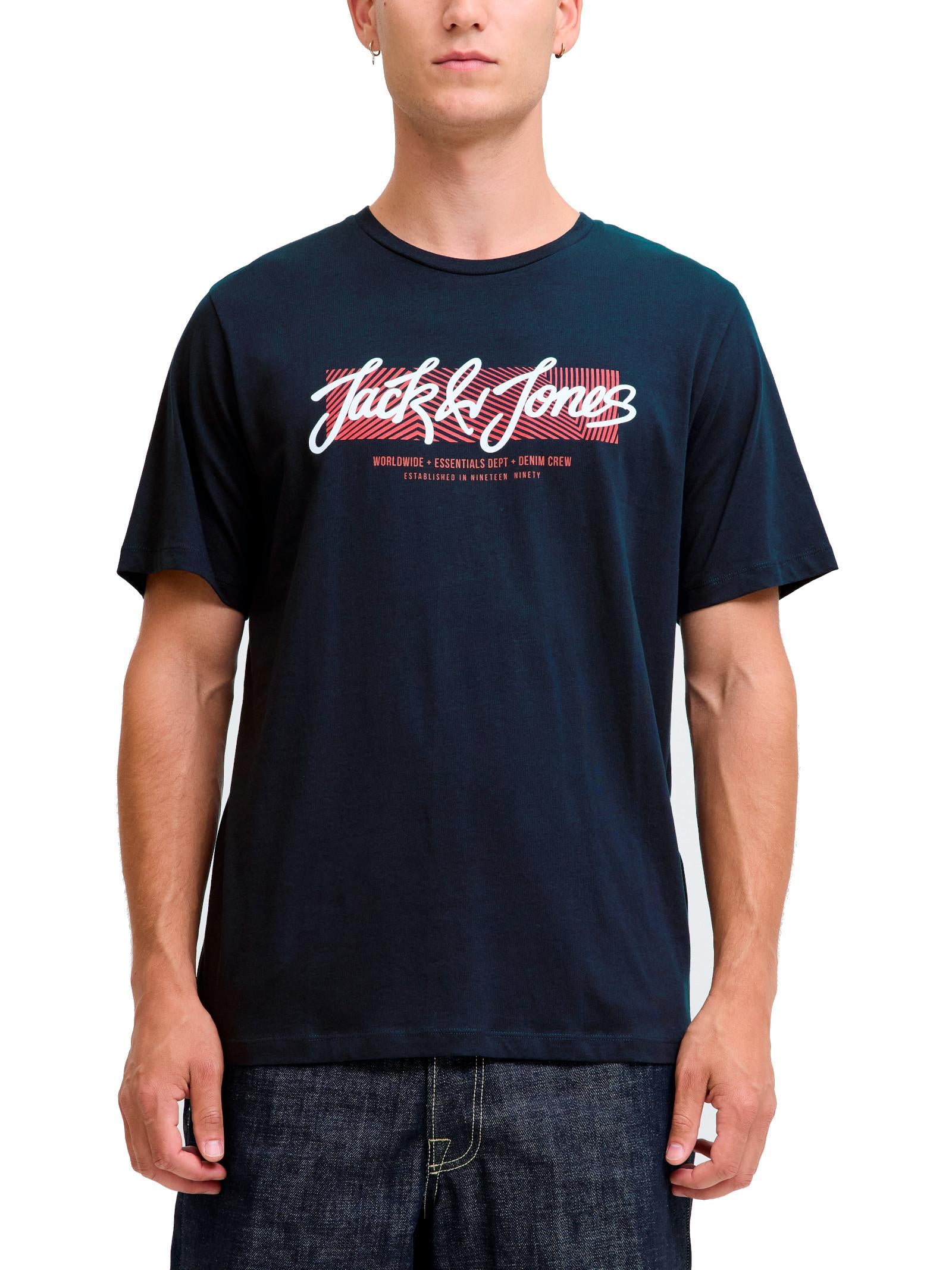 T-shirt Jack & Jones Urban Blu con stampa 12279114 /Sky Captain JACK & JONES 