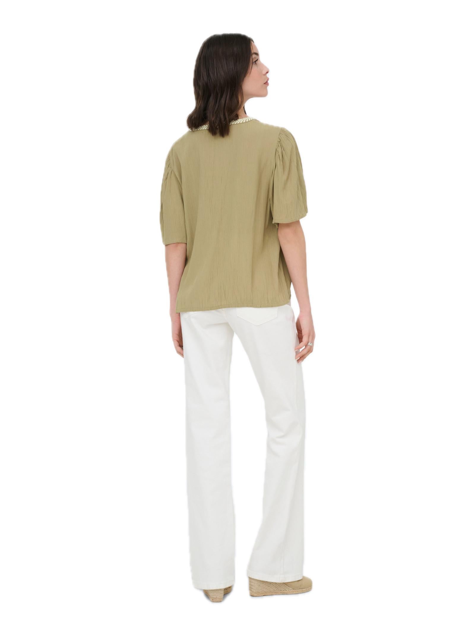 Blusa JDY Beige Liva scollo a V 15373083 /Petrified Oak JDY 