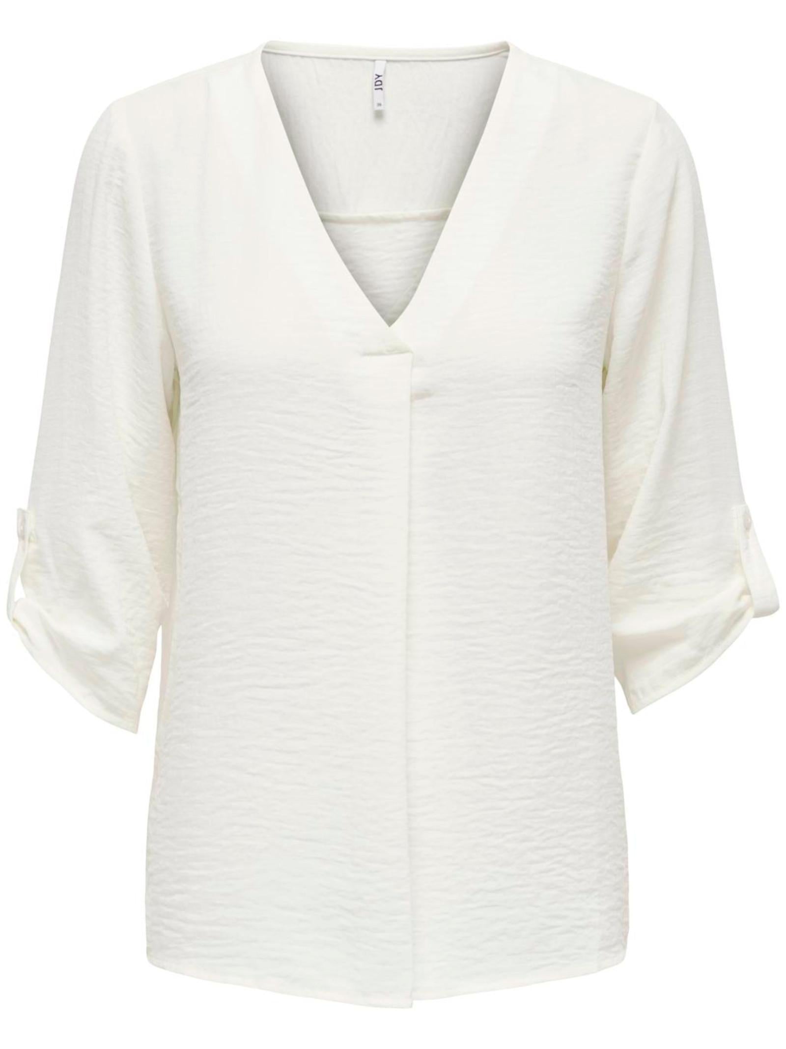 Blusa Jacqueline De Yong Bianco Diva scollo a V 15226911 /Cloud Dancer JDY 
