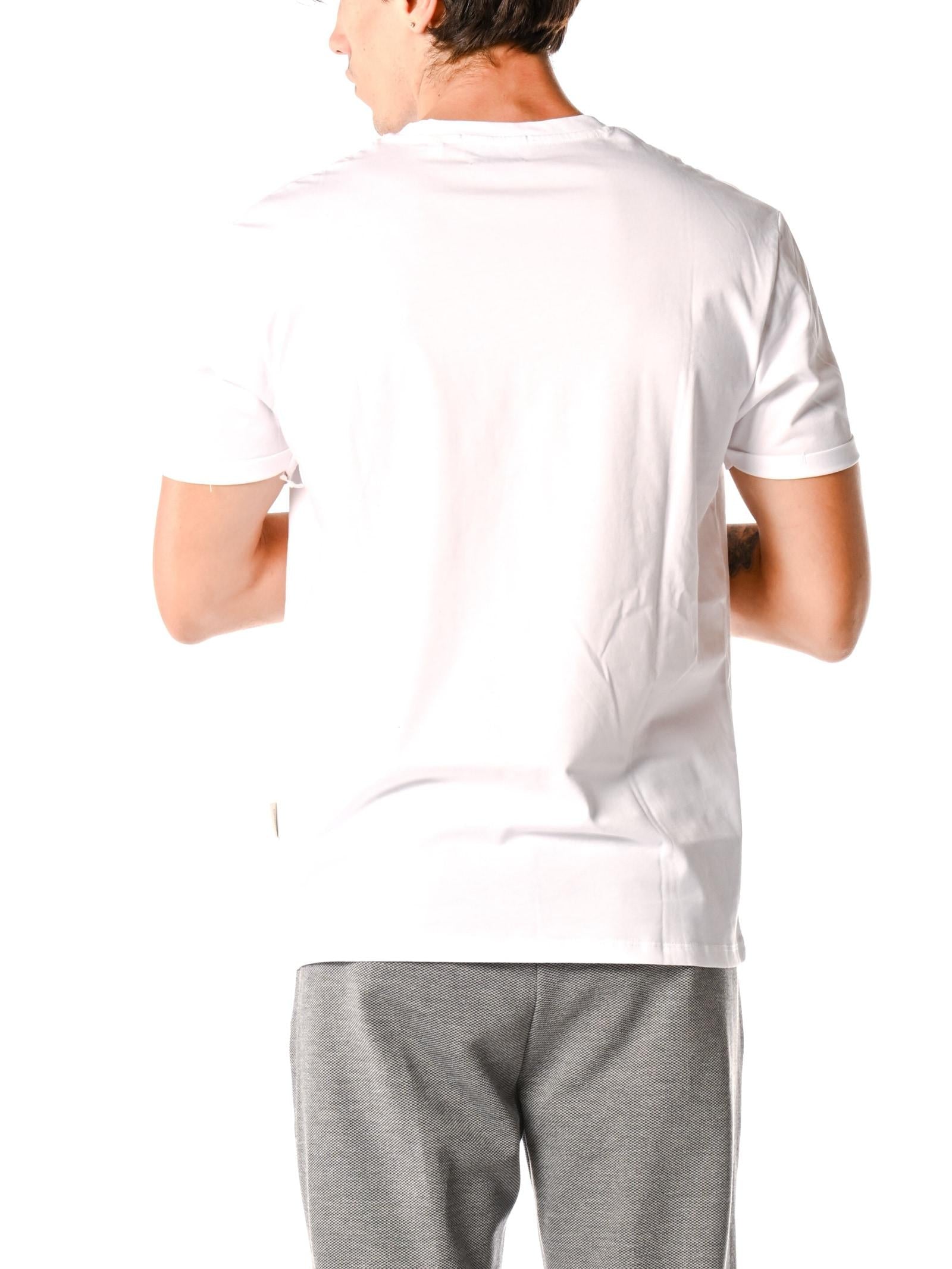 T-Shirt Gianni Lupo Uomo Bianco girocollo con taschino GL1079F BIANCO GIANNI LUPO 