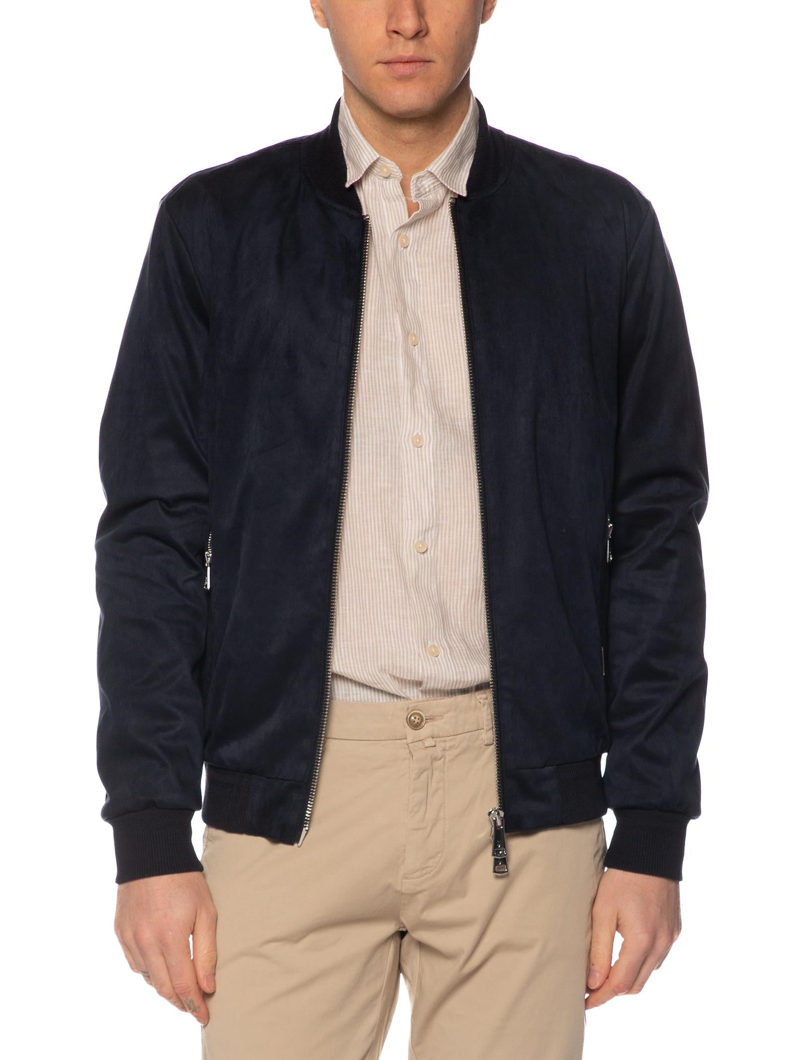Bomber Gianni Lupo Blu scamosciato GL9730 NAVY GIANNI LUPO 