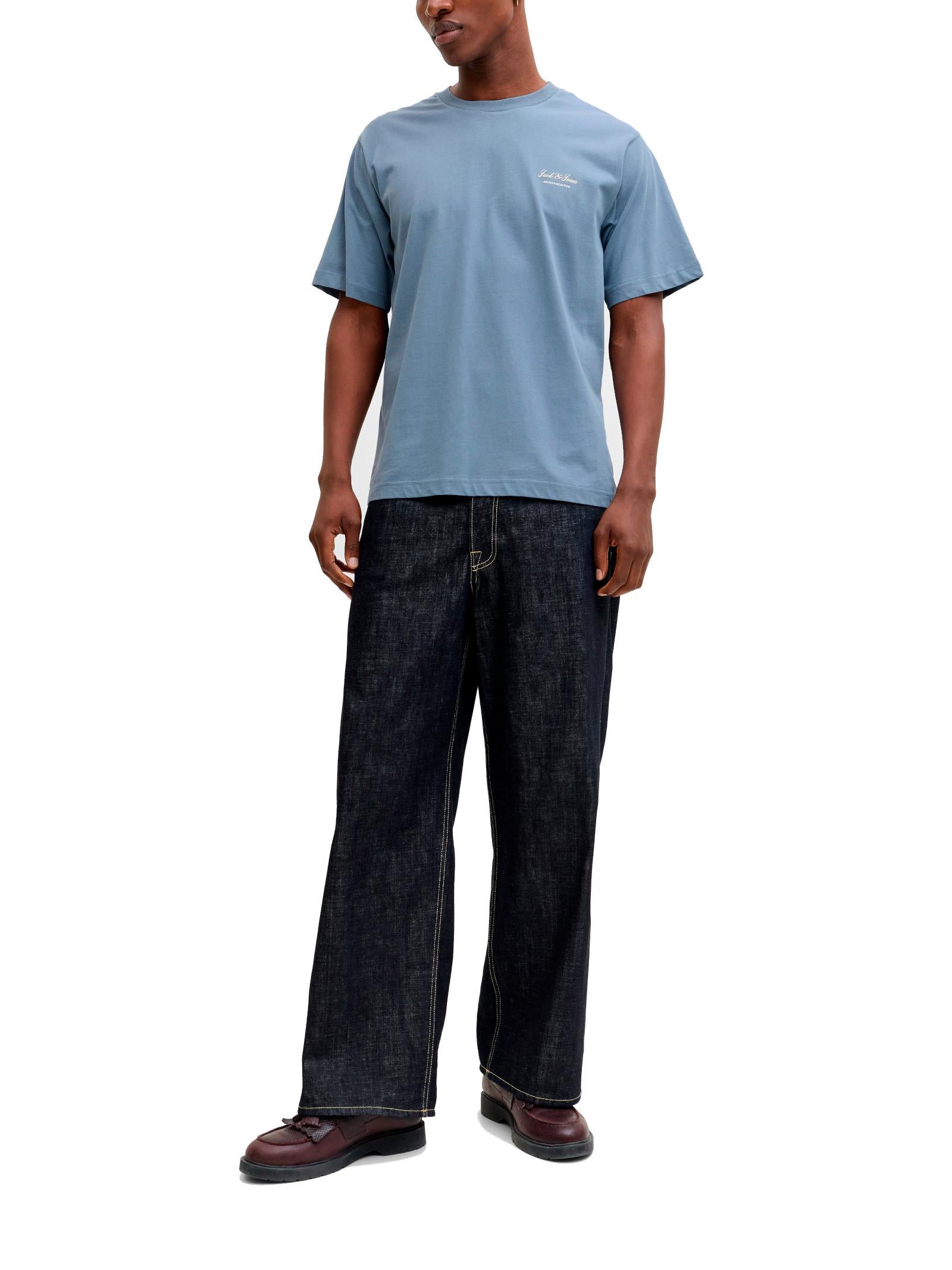 T-shirt Jack & Jones Archive Avio con mini logo gommato 12287990 /Blue Mirage JACK & JONES 