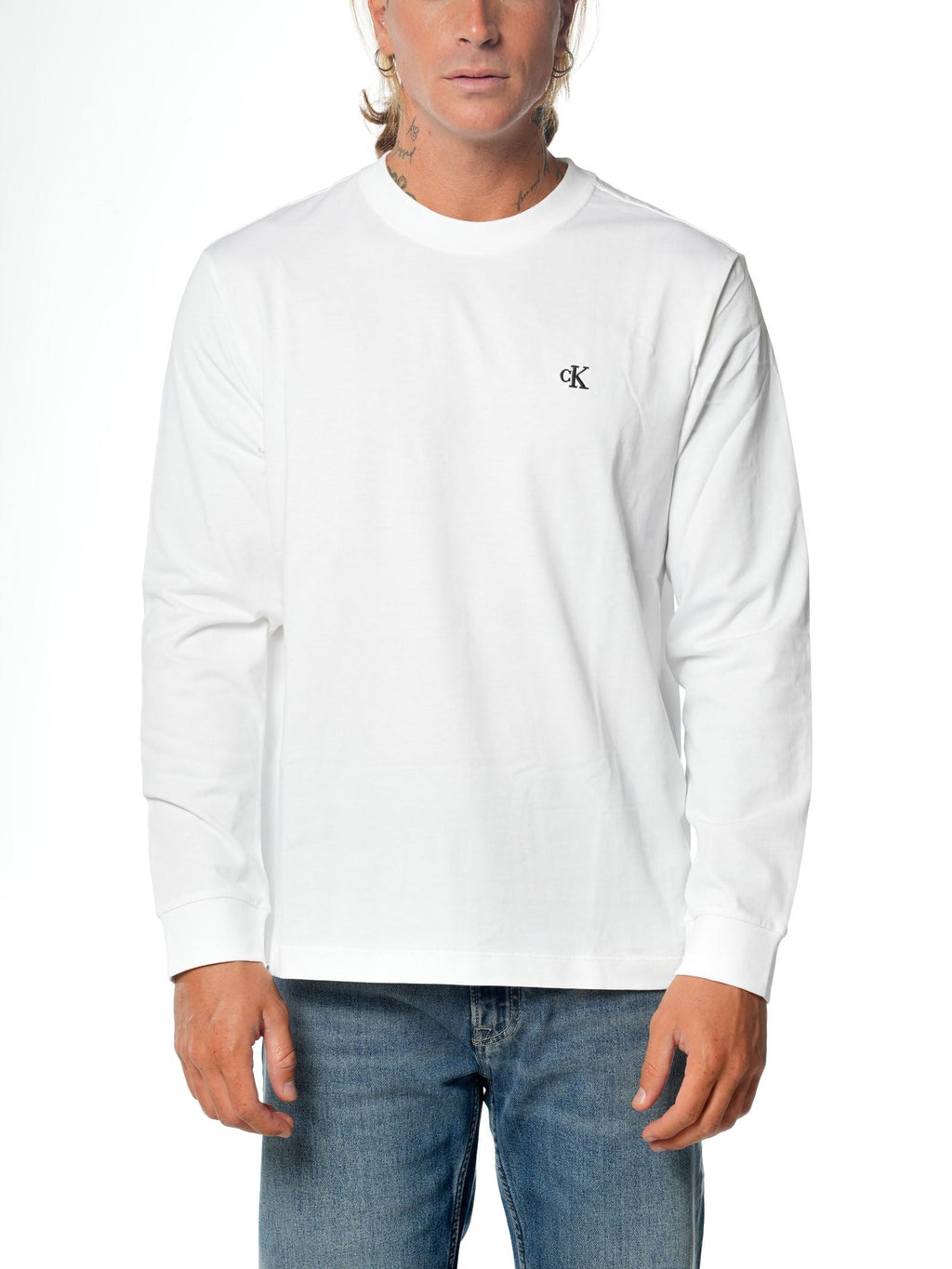 T-shirt Calvin Klein Bianco manica lunga LV04RD247G YAF CALVIN KLEIN 