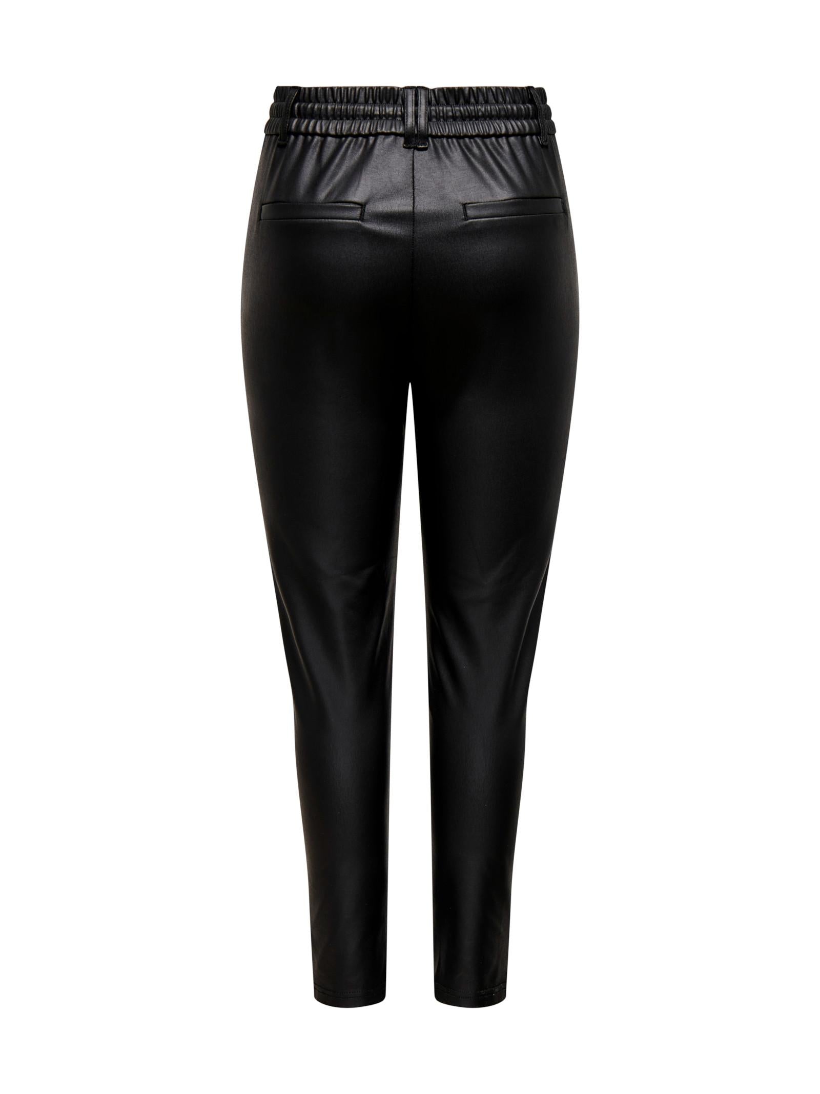 Pantalone Only Poptrash Nero con elastico in vita in ecopelle 15216199 /Black ONLY 