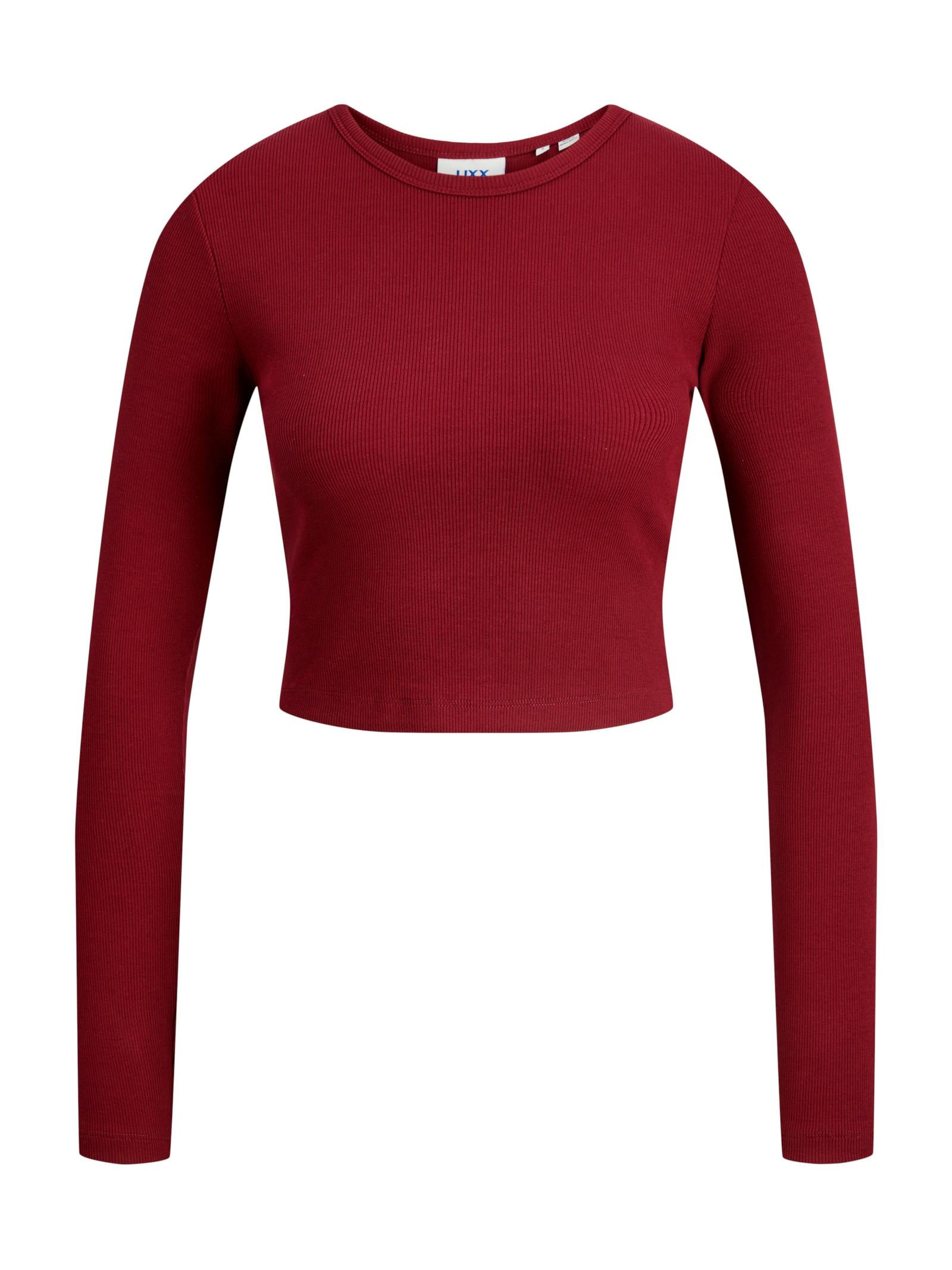 T-shirt JJXX Feline Bordeaux manica lunga