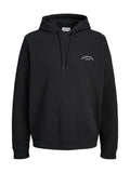 Felpa Jack & Jones Nero College Nero con cappuccio 12288362 /Black JACK & JONES 