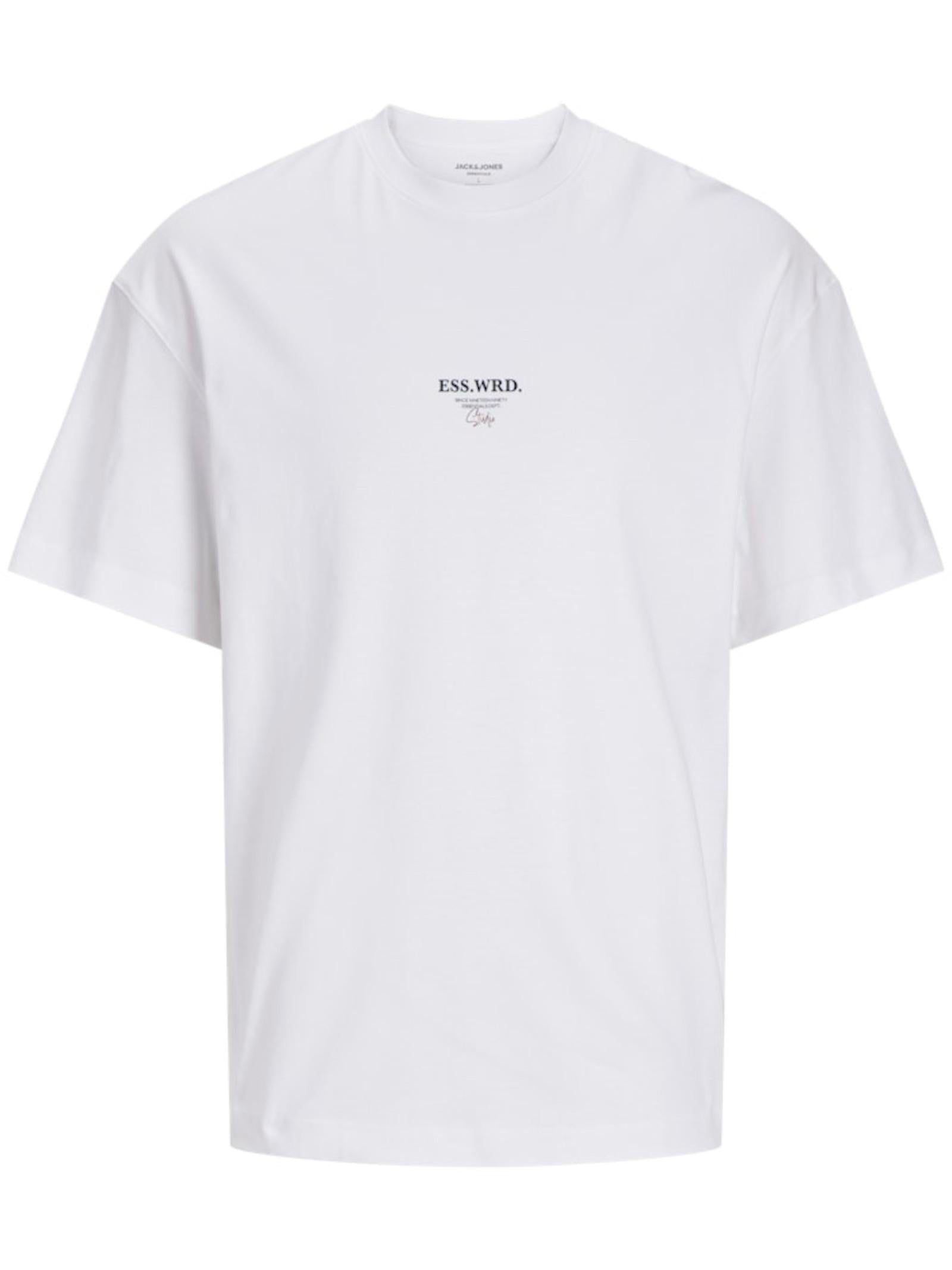 T-shirt JACK & JONES Bianco stampa 12270638 /White JACK & JONES 