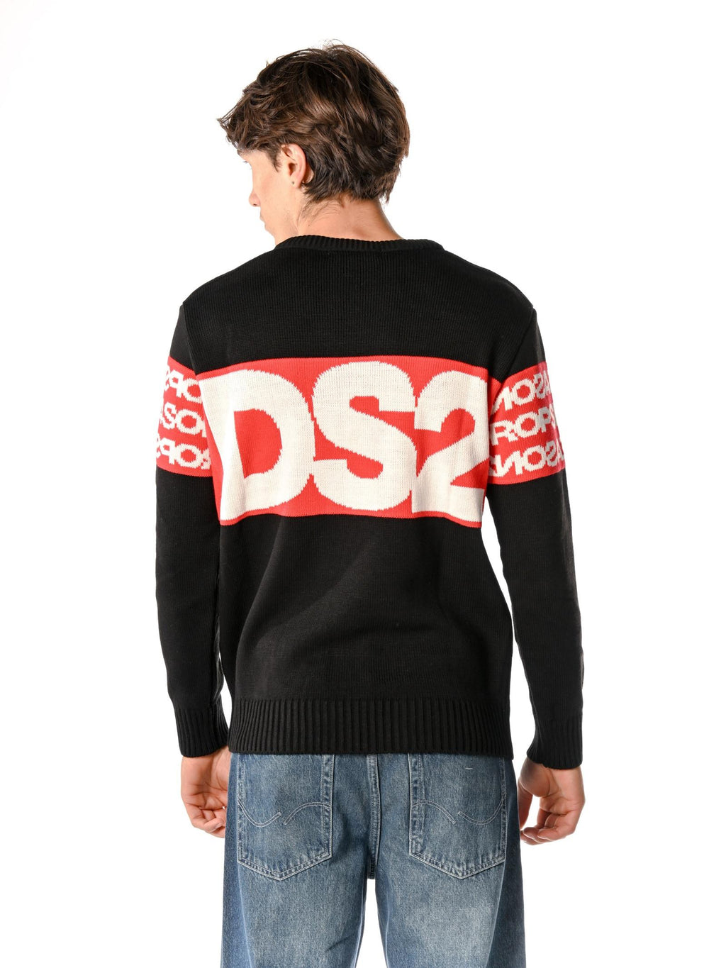 Maglia DS2 Nero girocollo logo FW25213 NERO DS2 