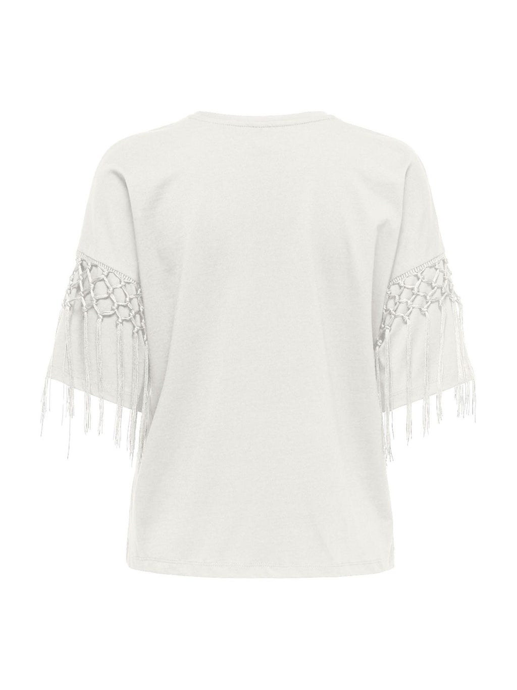 T-shirt Only Harley Bianco con frange 15355816 /Cloud Dancer ONLY 