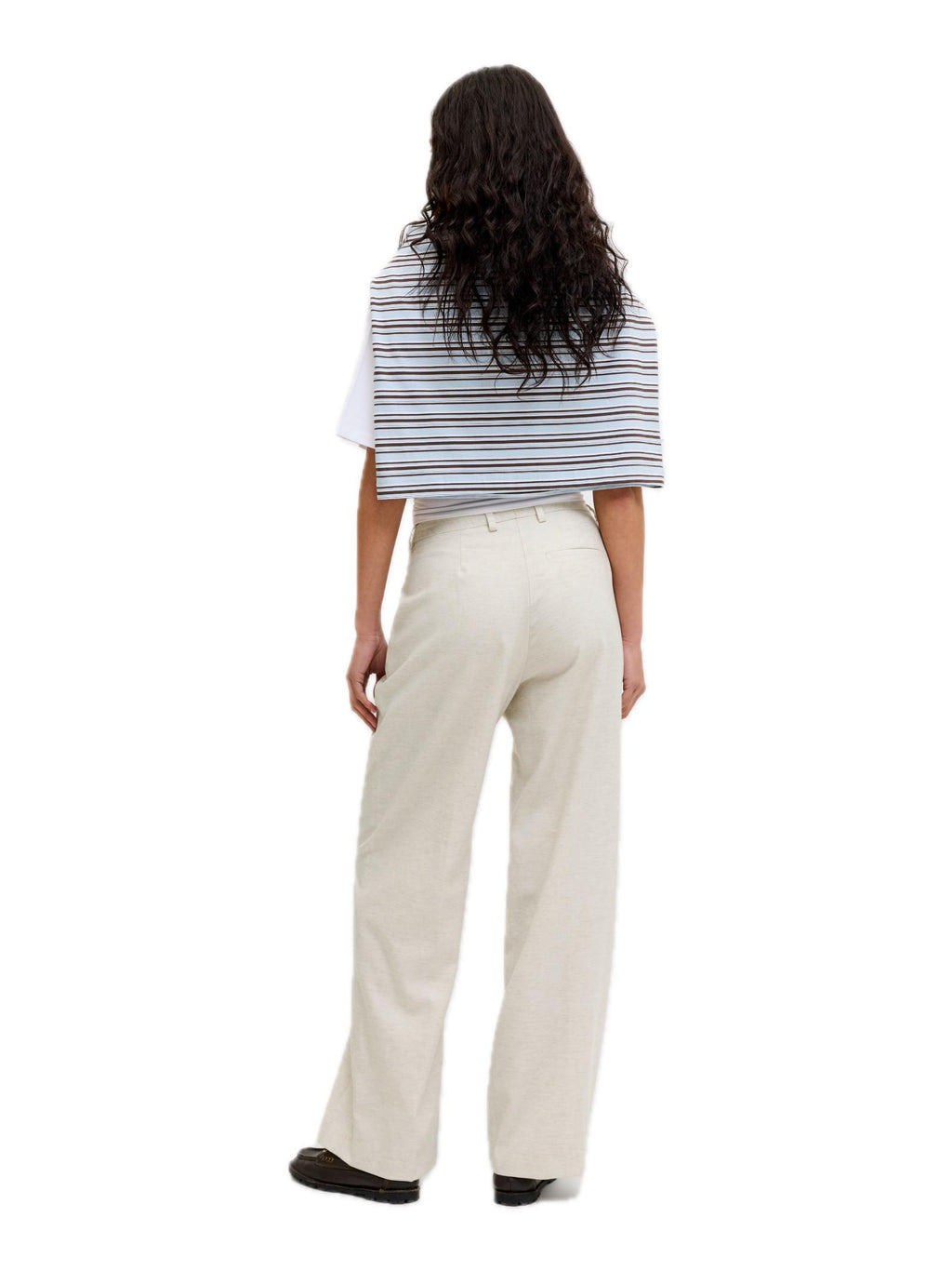 Pantalone JJXX Beige Aya wide 12268837 /Feather Gray JJXX 